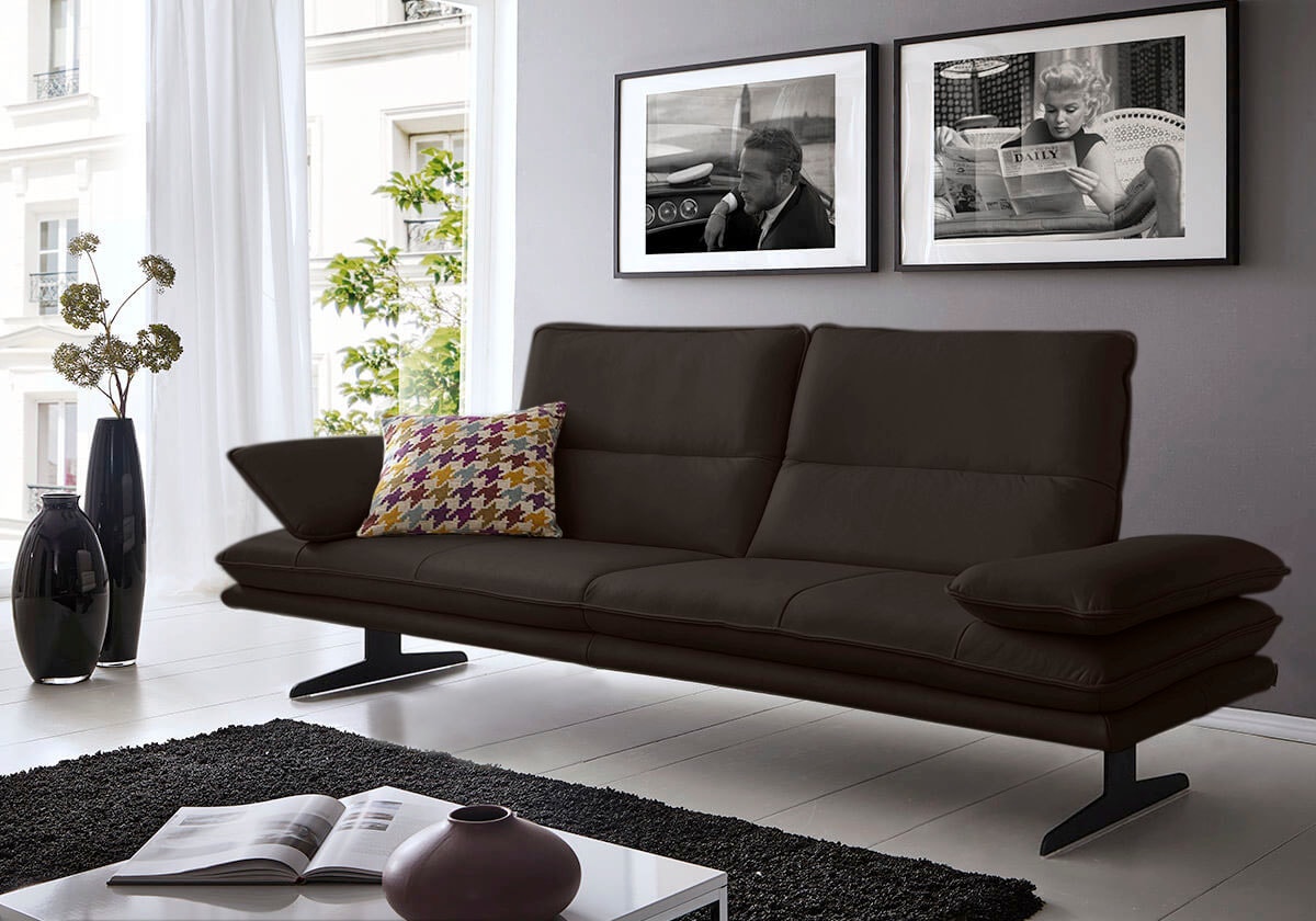 W.SCHILLIG 2,5-Sitzer "broadway, Designsofa mit tollem Sitzkomfort" Sitztiefenverstellung, Kopfteil- & Seitenteilverstellung, Breite 236cm