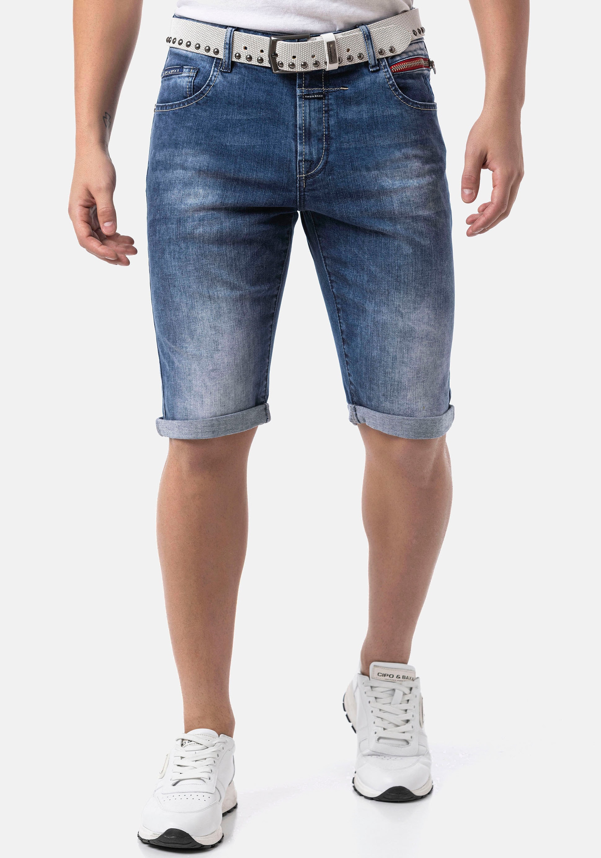 Cipo & Baxx Jeansshorts Baumwollmischung, slim fit günstig online kaufen