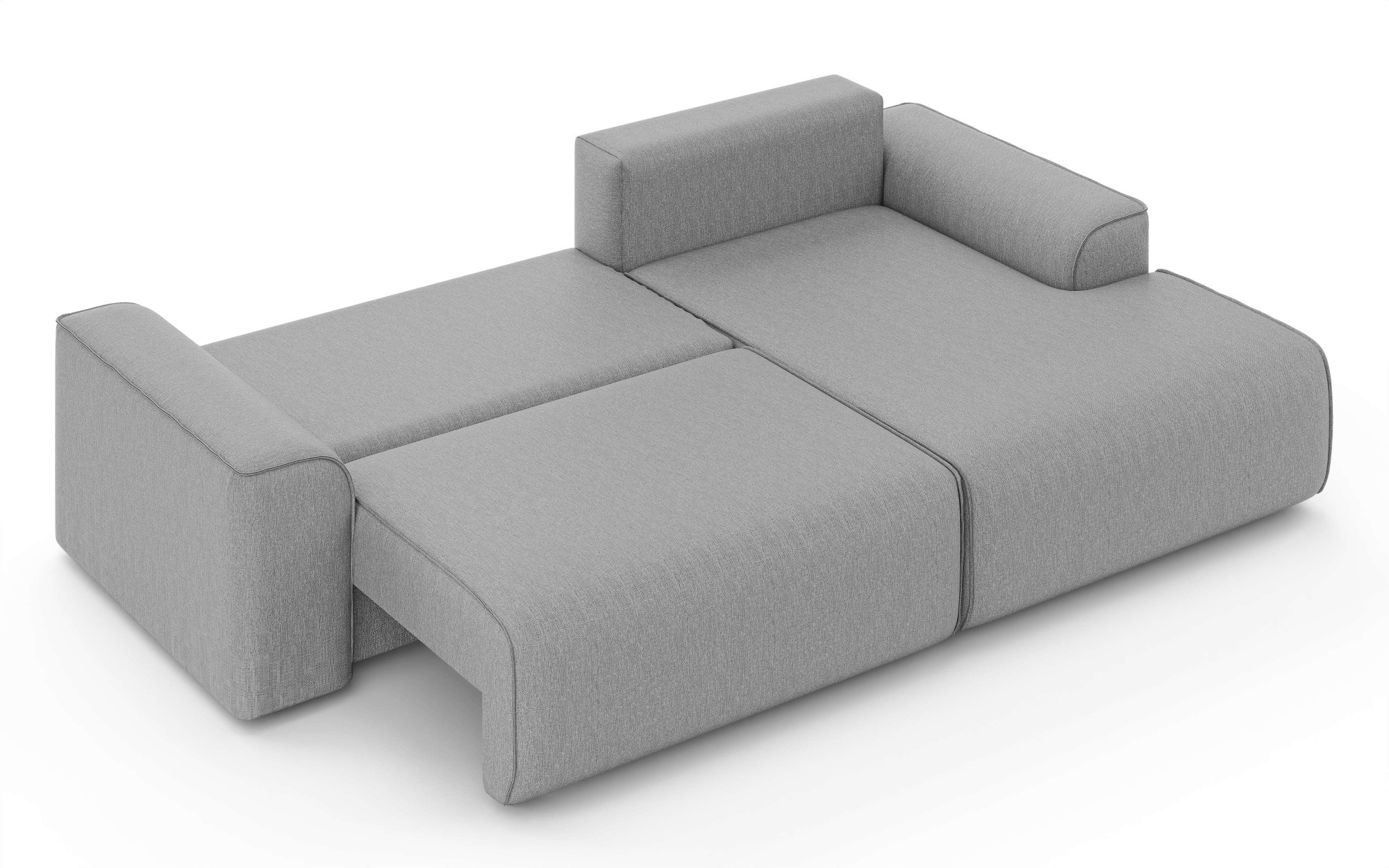 Home affaire Ecksofa »Santenay mit Bettfunktion und Bettkasten, Maße: B/T/H 266/164/90 cm«, L-Form mit Wellenfederung, Schlaffläche: 140x213 cm, auch in Cord