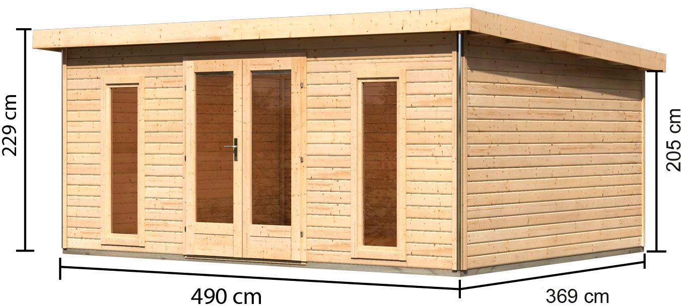 Karibu Gartenhaus »Rabensee 4« naturbelassen