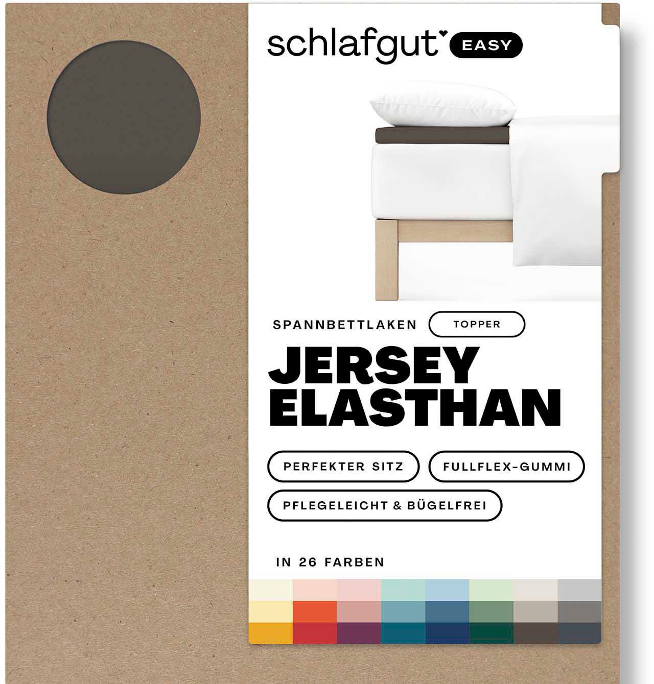 Schlafgut Spannbettlaken "EASY Jersey Elasthan Topper", MADE IN GREEN by OEKO-TEX