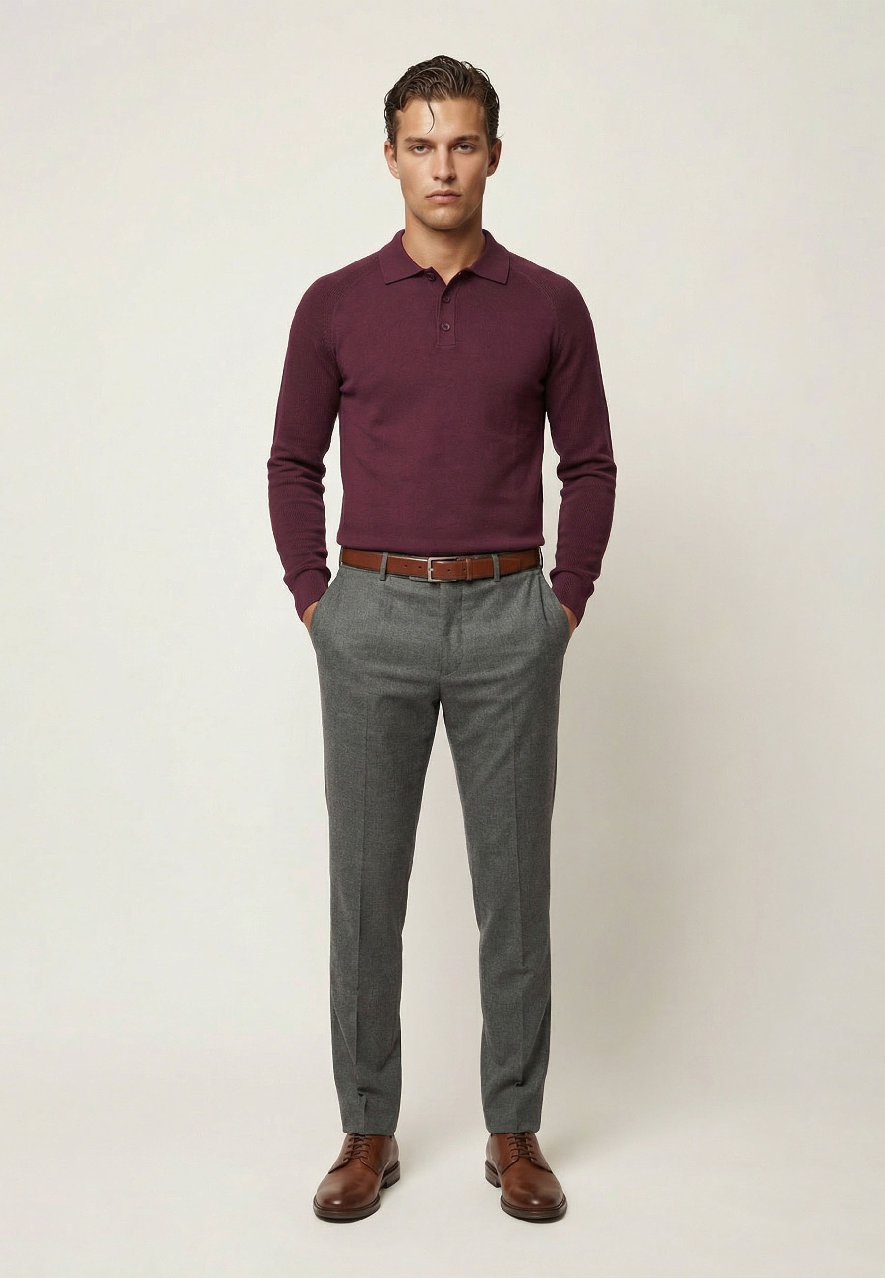 Felix Hardy Polo Sweater Bordeaux S 5