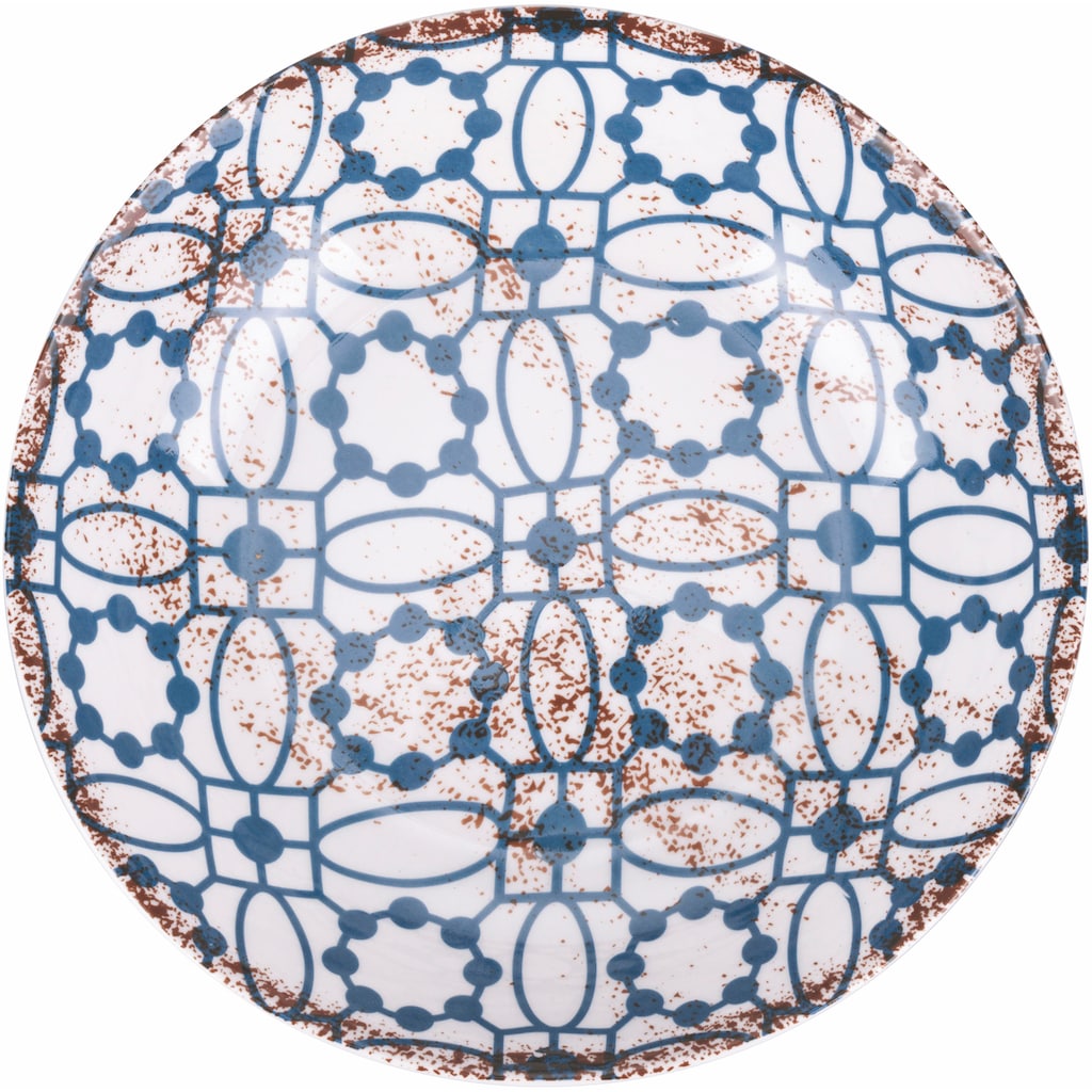 Villa d'Este Teller-Set »Geschirr-Set Kasbah Blue«, (Set, 18 tlg.)