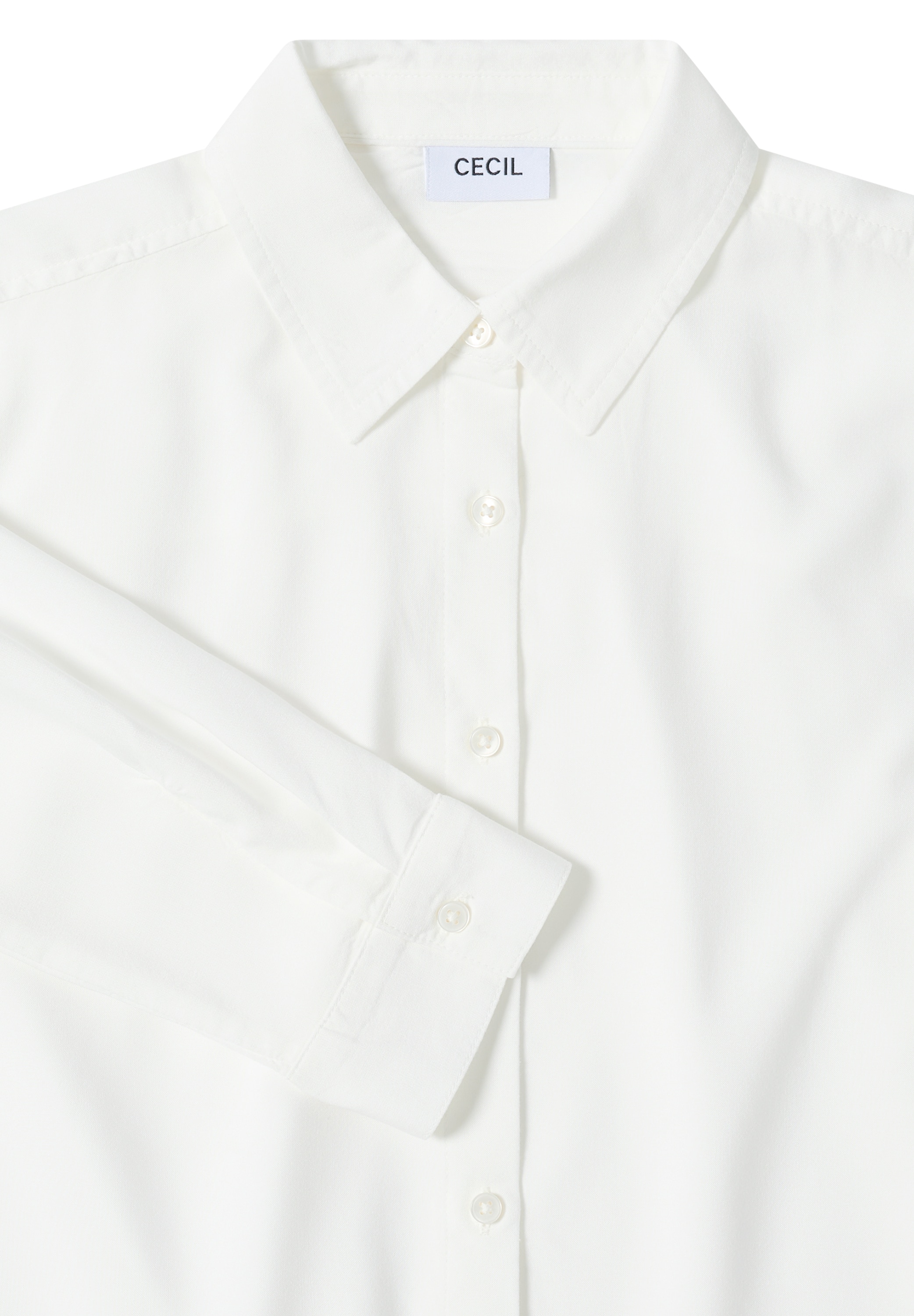 Cecil Langarmbluse aus seidiger Viskose