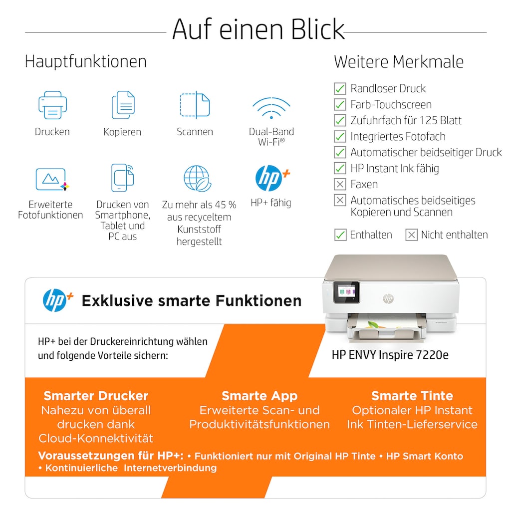 HP Multifunktionsdrucker »Envy Inspire 7220e«