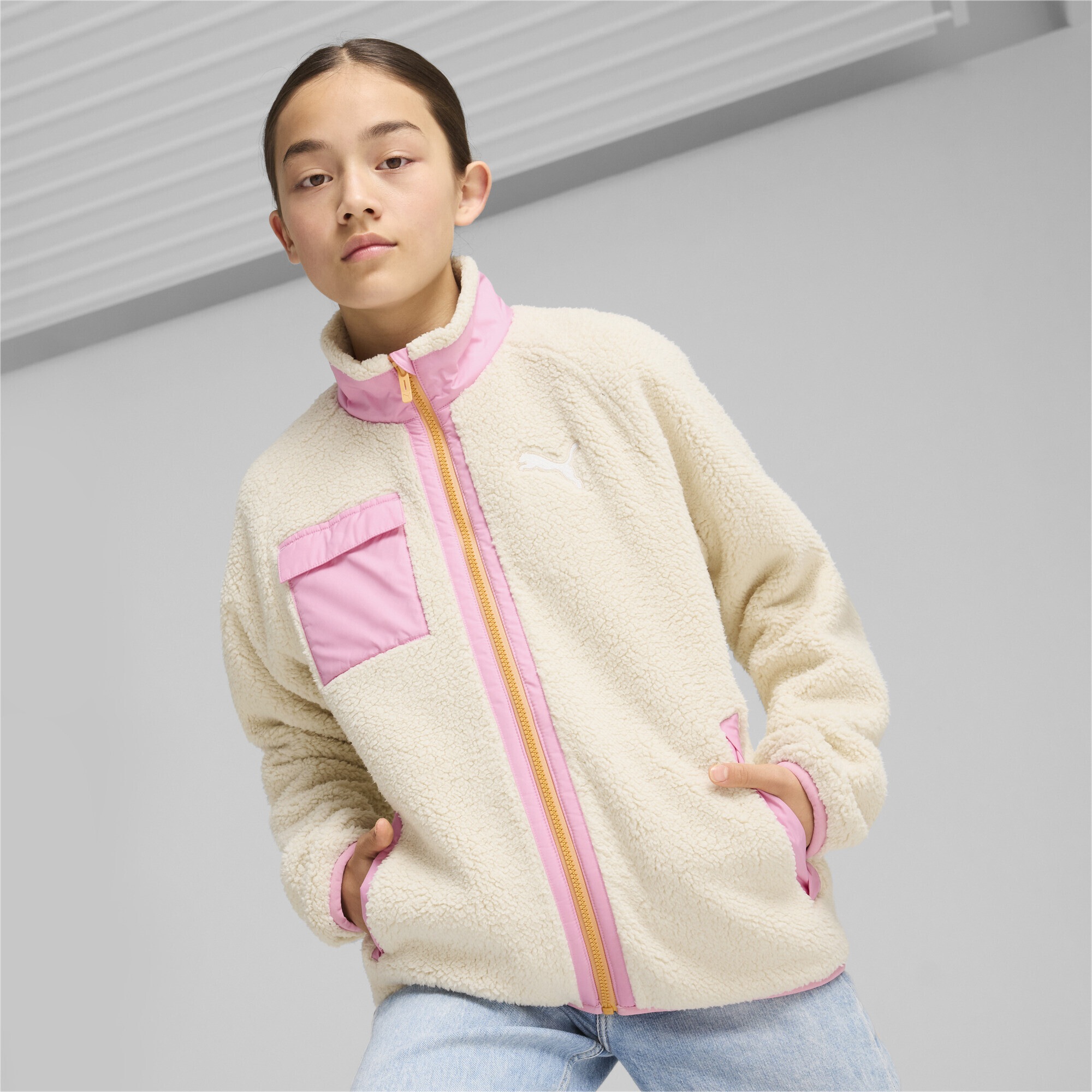 PUMA Trainingsjacke »Hybrid Sherpa Jacke Jugendliche«