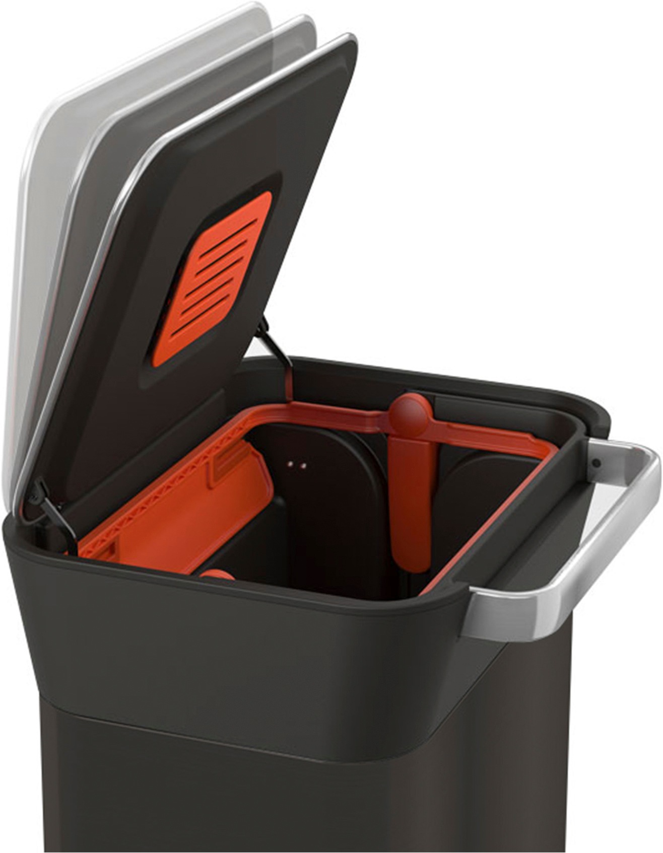 Joseph Joseph Mülleimer »Titan 30l-Müllpresse« patentiertes, hygienisches System zur Komprimierung von Abfall