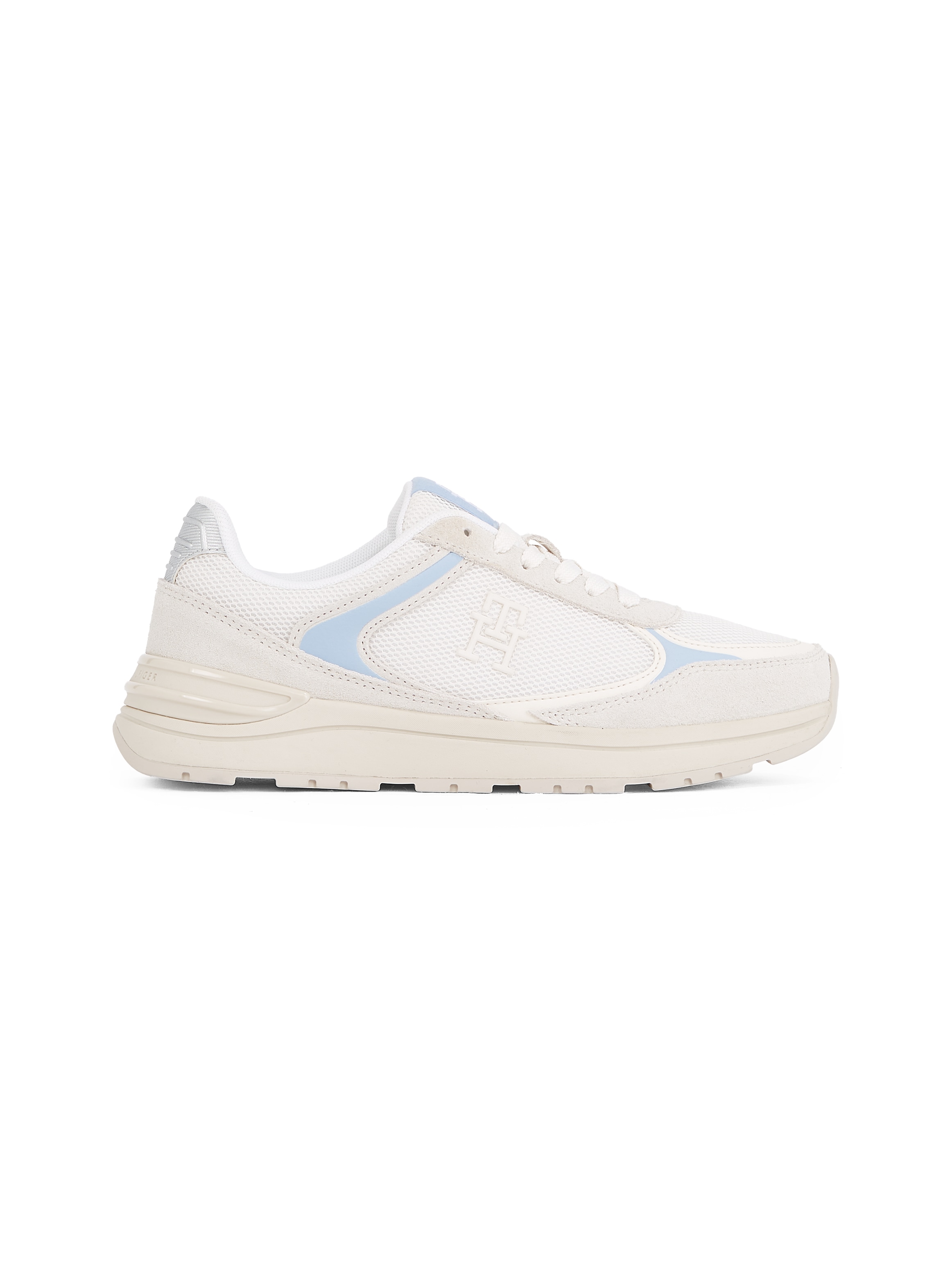 Tommy Hilfiger Keilsneaker »CASUAL FASHION RUNNER MIX«, Freitzeitschuh, Halbschuh, Schnürschuh im Kontrast-Look