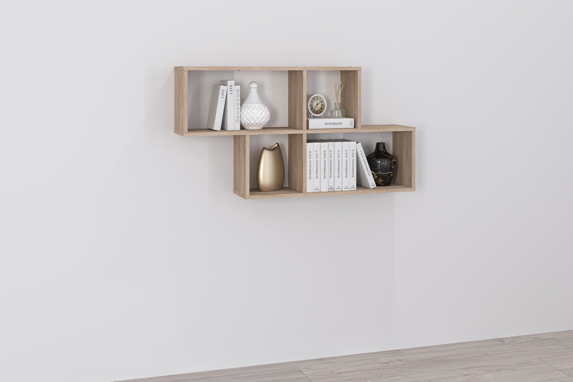 FMD Wandregal "Nora" Regal kompakt für Bücher und Accessoires, 100 cm breit günstig online kaufen