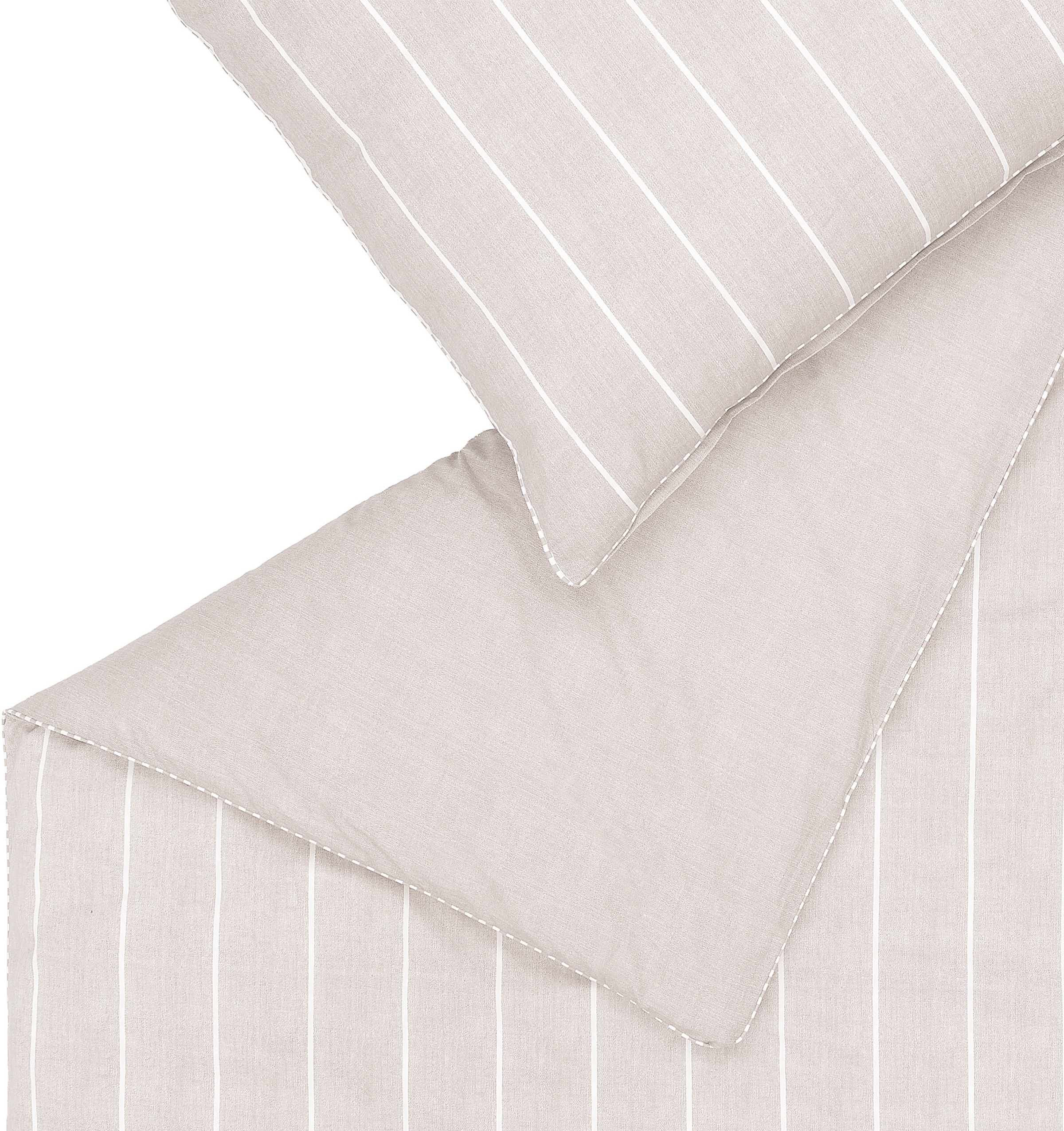 Esprit Bettwäsche »Harp Stripe«, (2 tlg.), in Renforce Qualität, 100% Baumwolle (BCI Better Cotton Initiative), Bett- und Kopfkissenbezug mit Reißverschluss, Winter- und Sommerbettwäsche