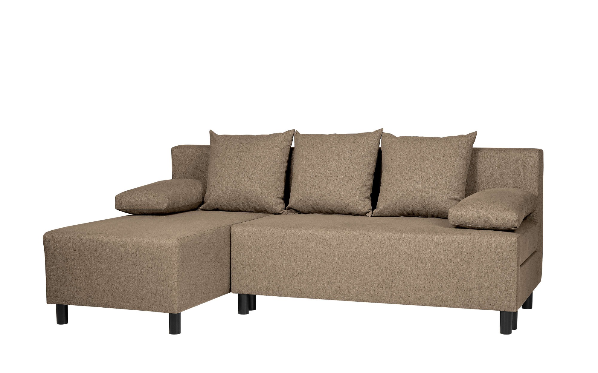 INOSIGN Ecksofa »IWALANI, Schlafsofa mit Bettkasten, Recamiere beidseitig montierbar«, L-Form, B/T/H 199/135/83 cm, Struktur weich & Velvet