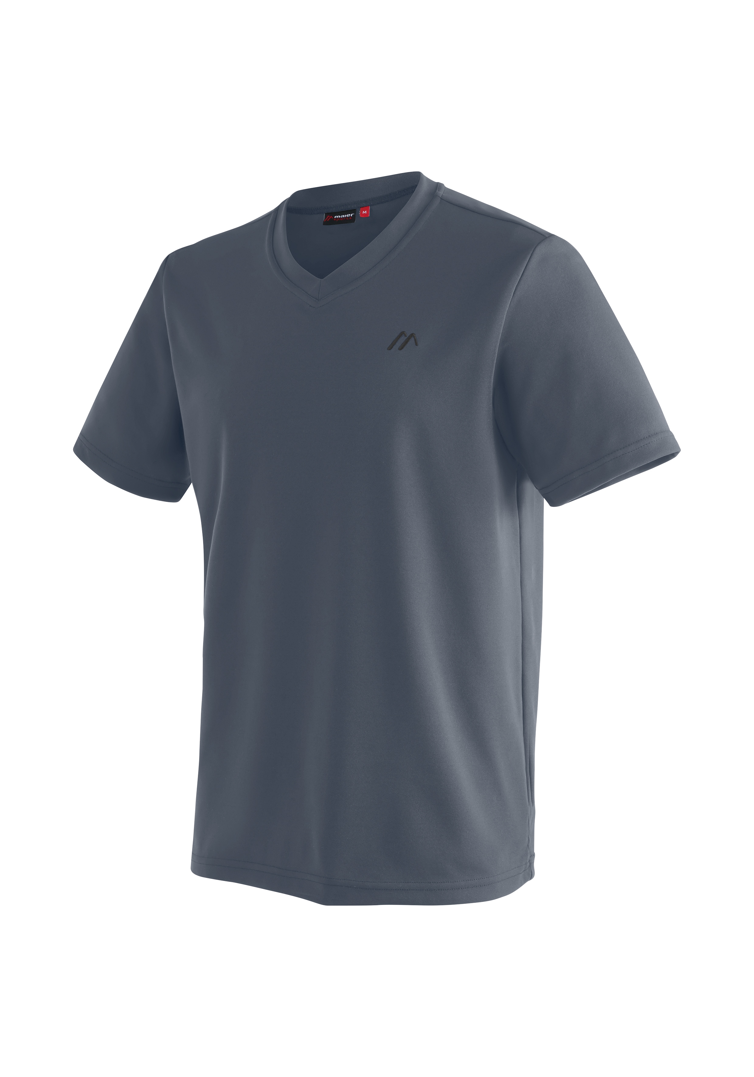 Maier Sports "Wali" Herren Kurzarmshirt, leichtes Sommer Funktionsshirt, V-Ausschnitt