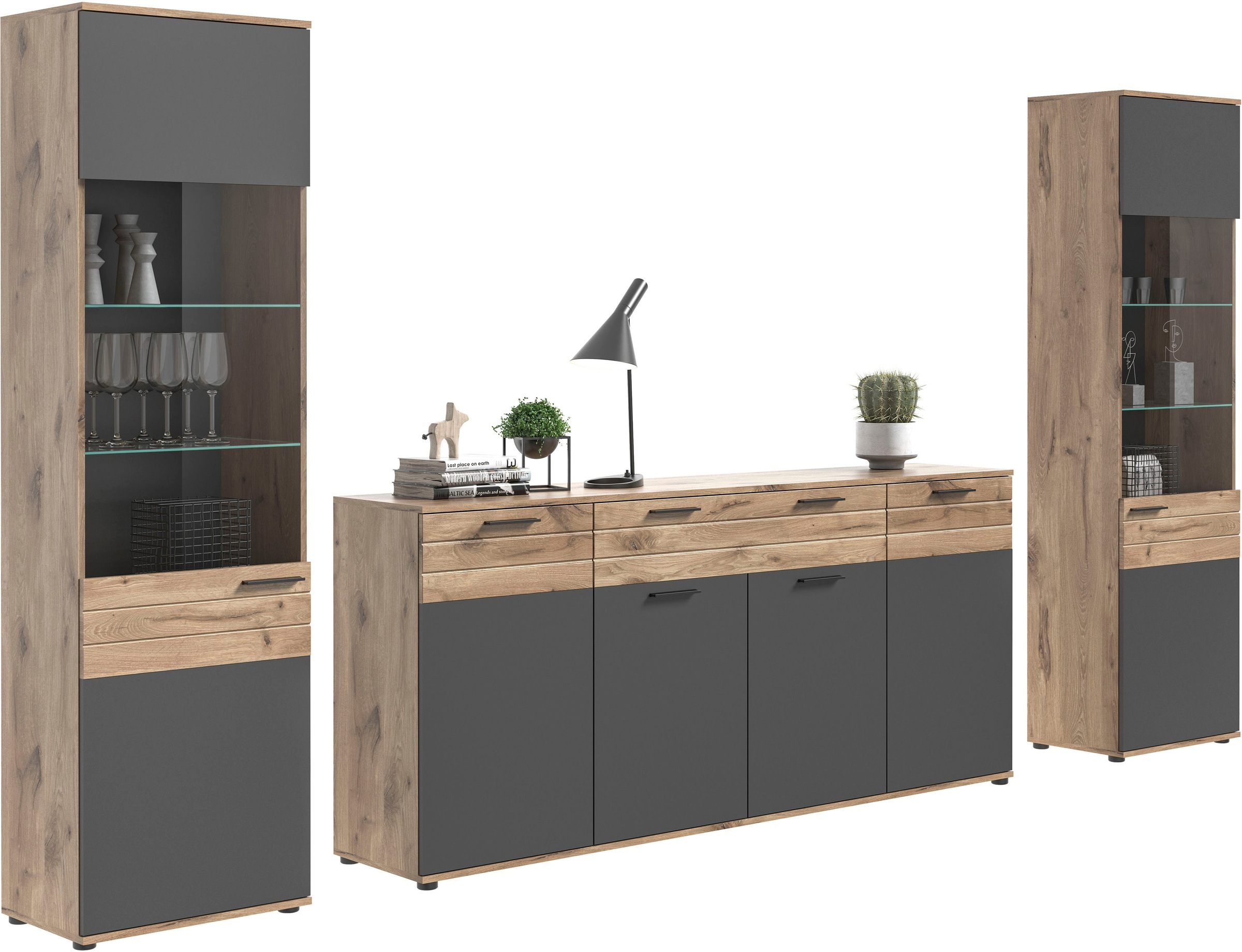 INOSIGN Wohnwand "Riga" 3 Stk. tlg. günstig online kaufen