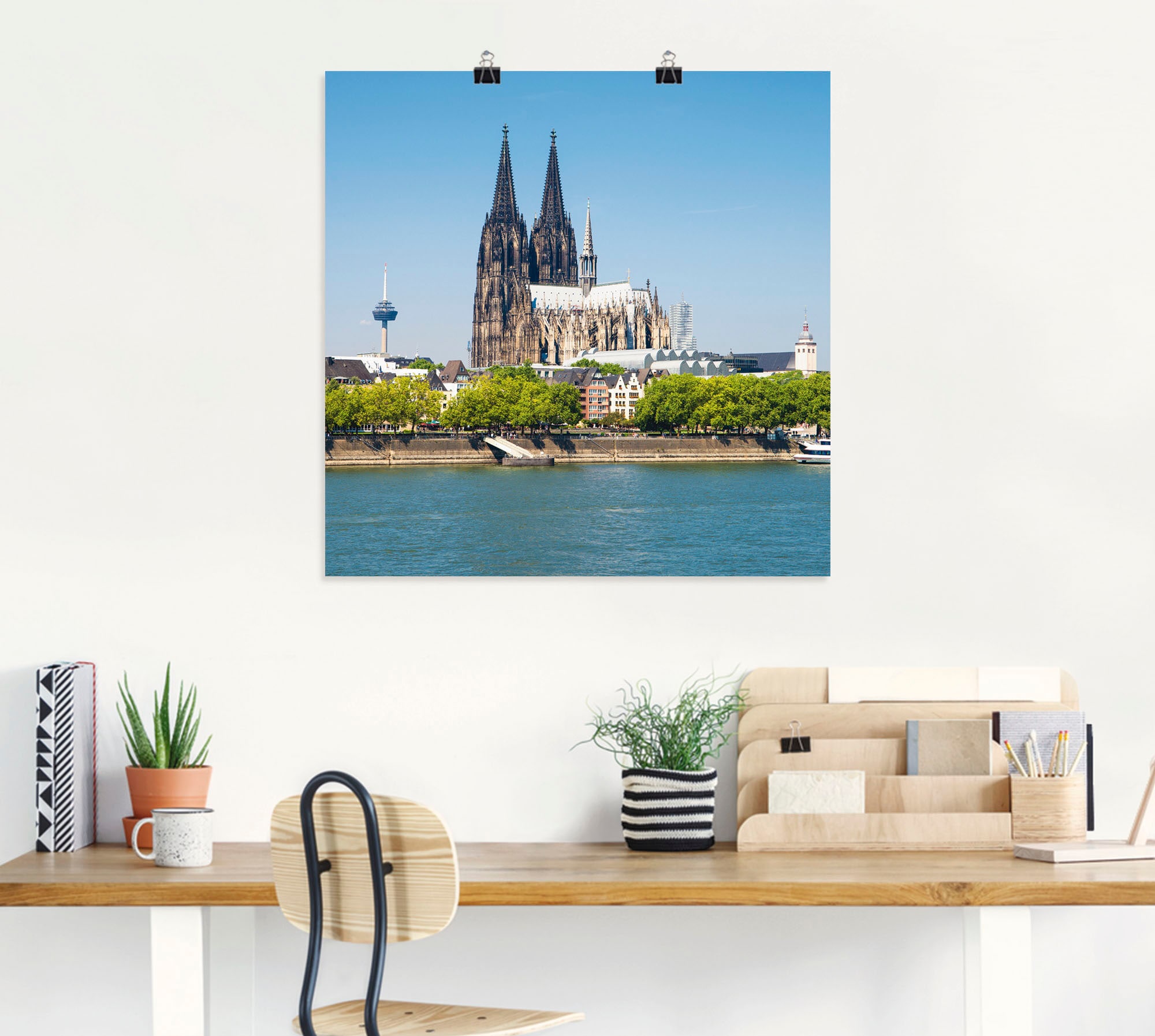 Artland Poster »Kölner Dom«, Gebäude, (1 St.), als Alubild, Leinwandbild, Wandaufkleber oder Poster in versch. Größen