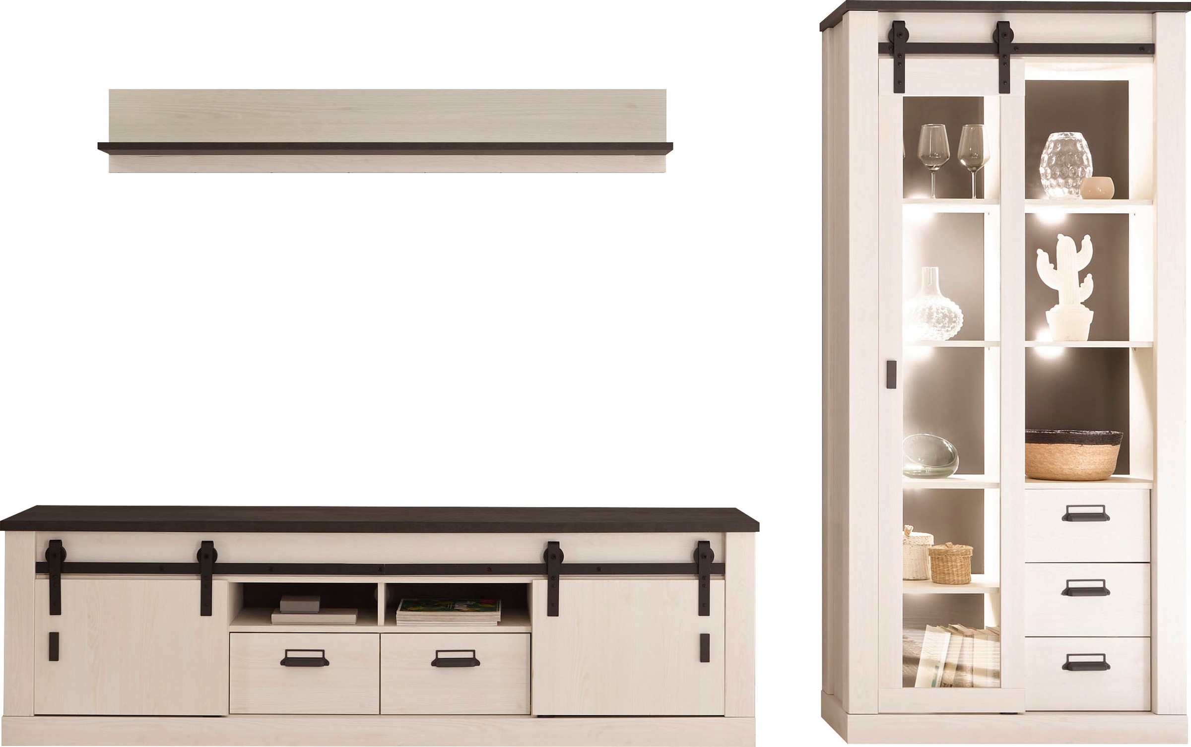 Thumbnail - Home affaire Wohnwand "SHERWOOD" 3 Stk. tlg.