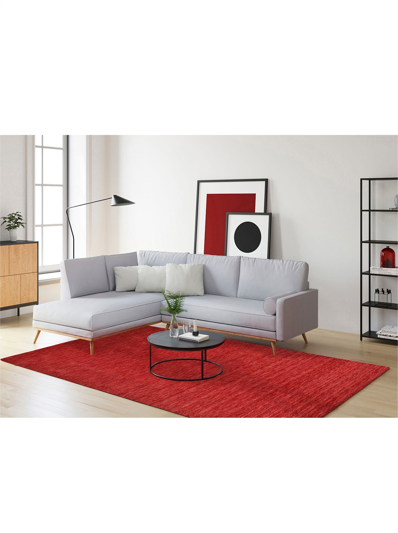 Teppich HEINE HOME Gr. 2, rot, B:60cm H:13mm L:90cm, Wolle, Teppiche, Teppich 2