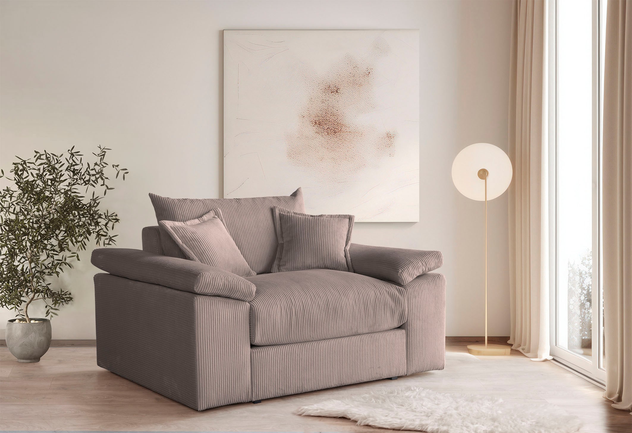 XXL-Sessel »Soft&Cosy«, in Cord, inklusive Kissen