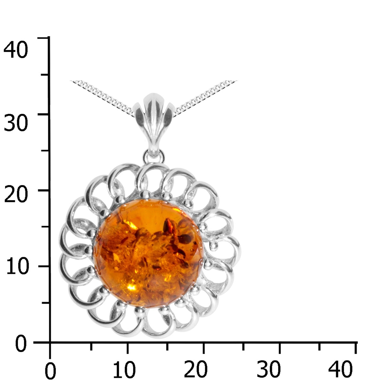 OSTSEE-SCHMUCK Kette mit Anhänger »- Naomi - Silber 925/000 - Bernstein«