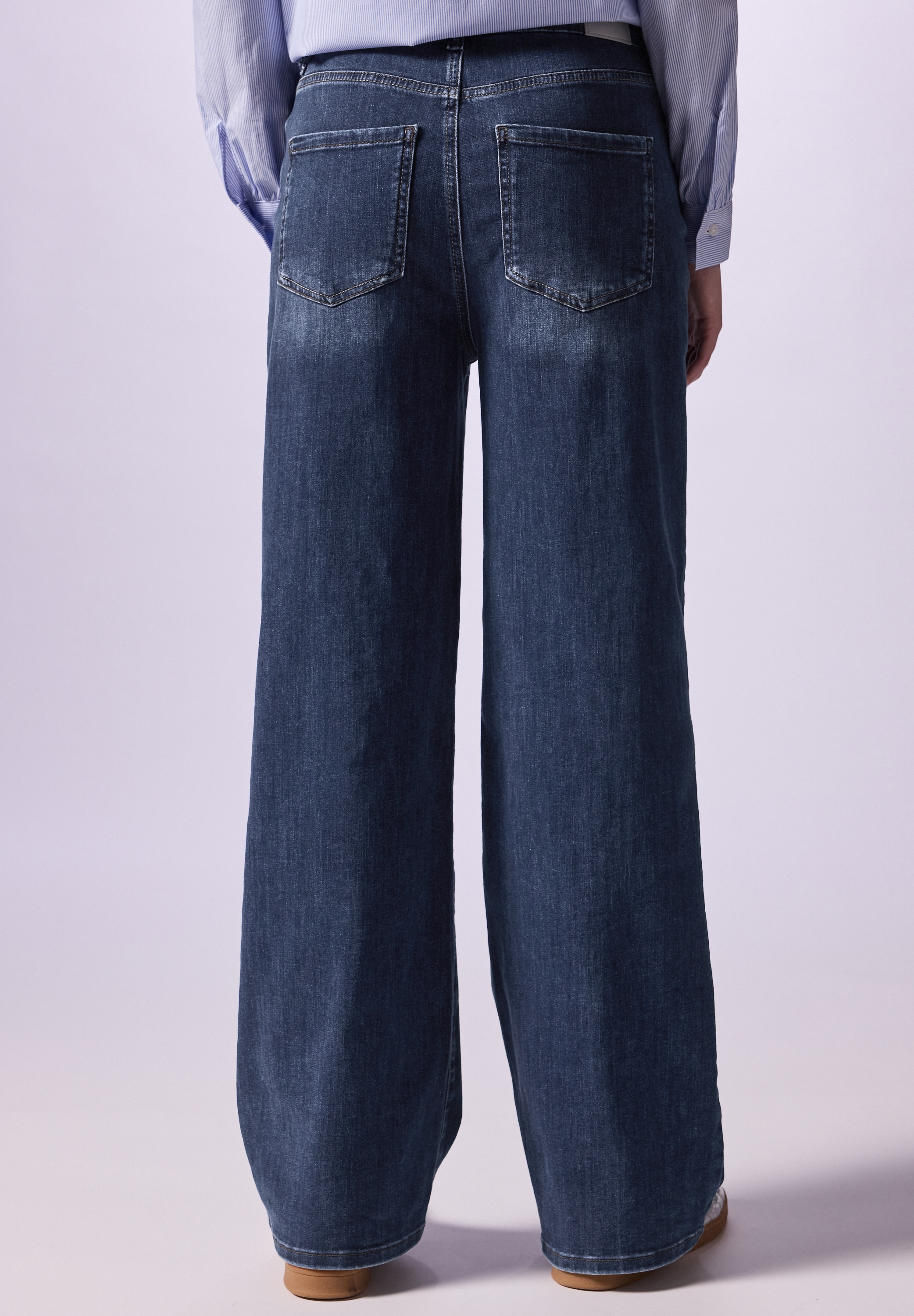 STREET ONE STUDIO Weite Jeans, aus Baumwolle mit Stretchanteil günstig online kaufen