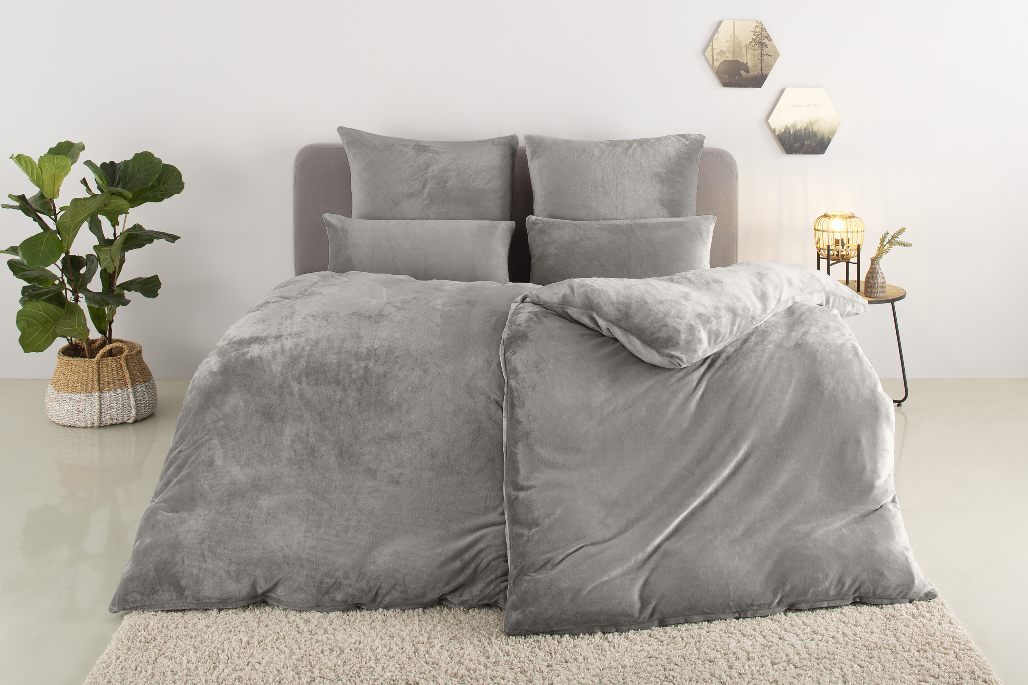 OTTO home Bettwäsche "Desner3, besonders weich im Griff, Cashmere-Touch" 2 Stk. Bettwäsche mit Reißverschluss