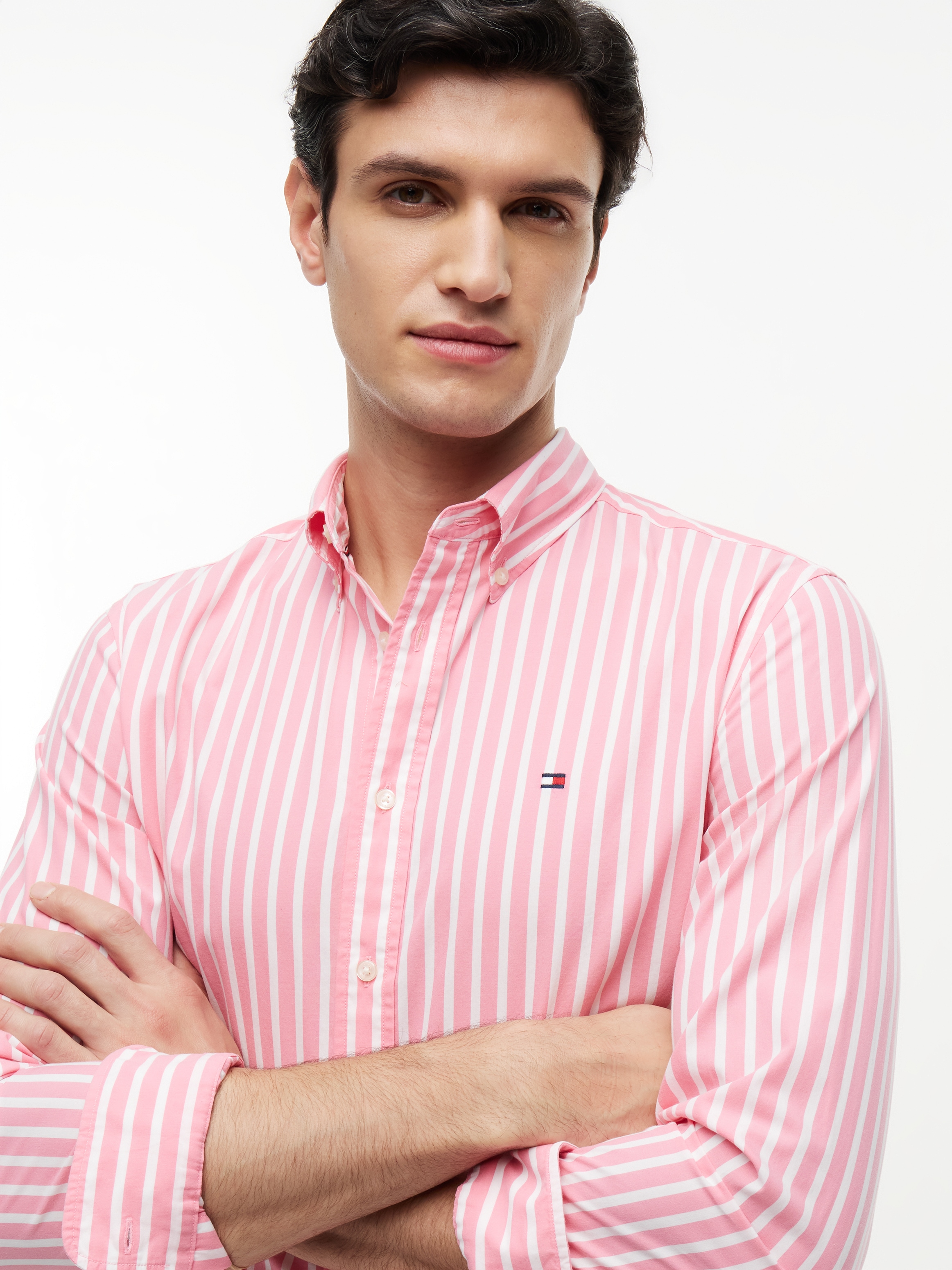Tommy Hilfiger Langarmhemd »FLEX POPLIN SEASONAL STRIPE SHT« Regular Fit Flex Cotton