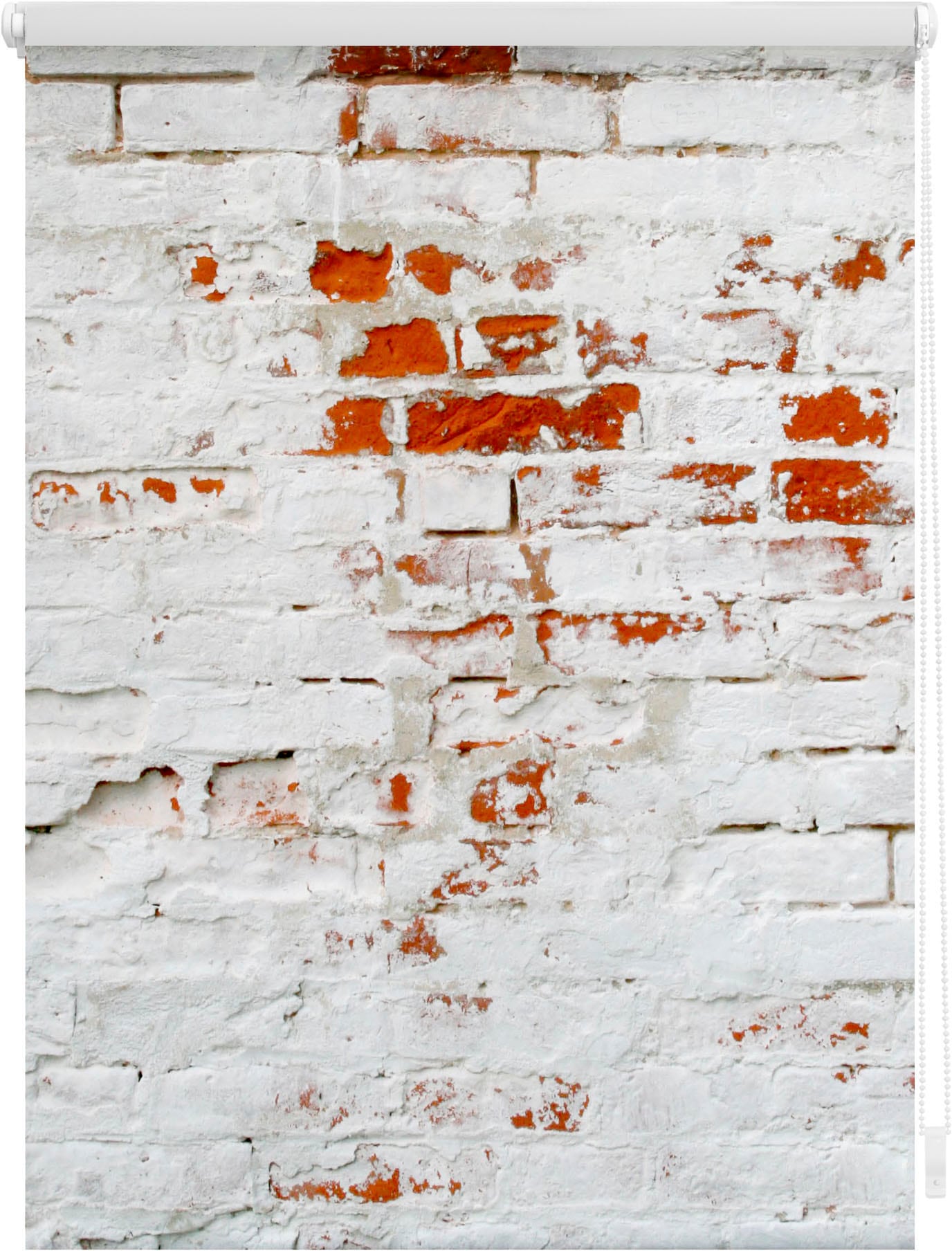LICHTBLICK ORIGINAL Seitenzugrollo "Klemmfix Motiv Mauer", Lichtschutz, ohne Bohren, freihängend, bedruckt