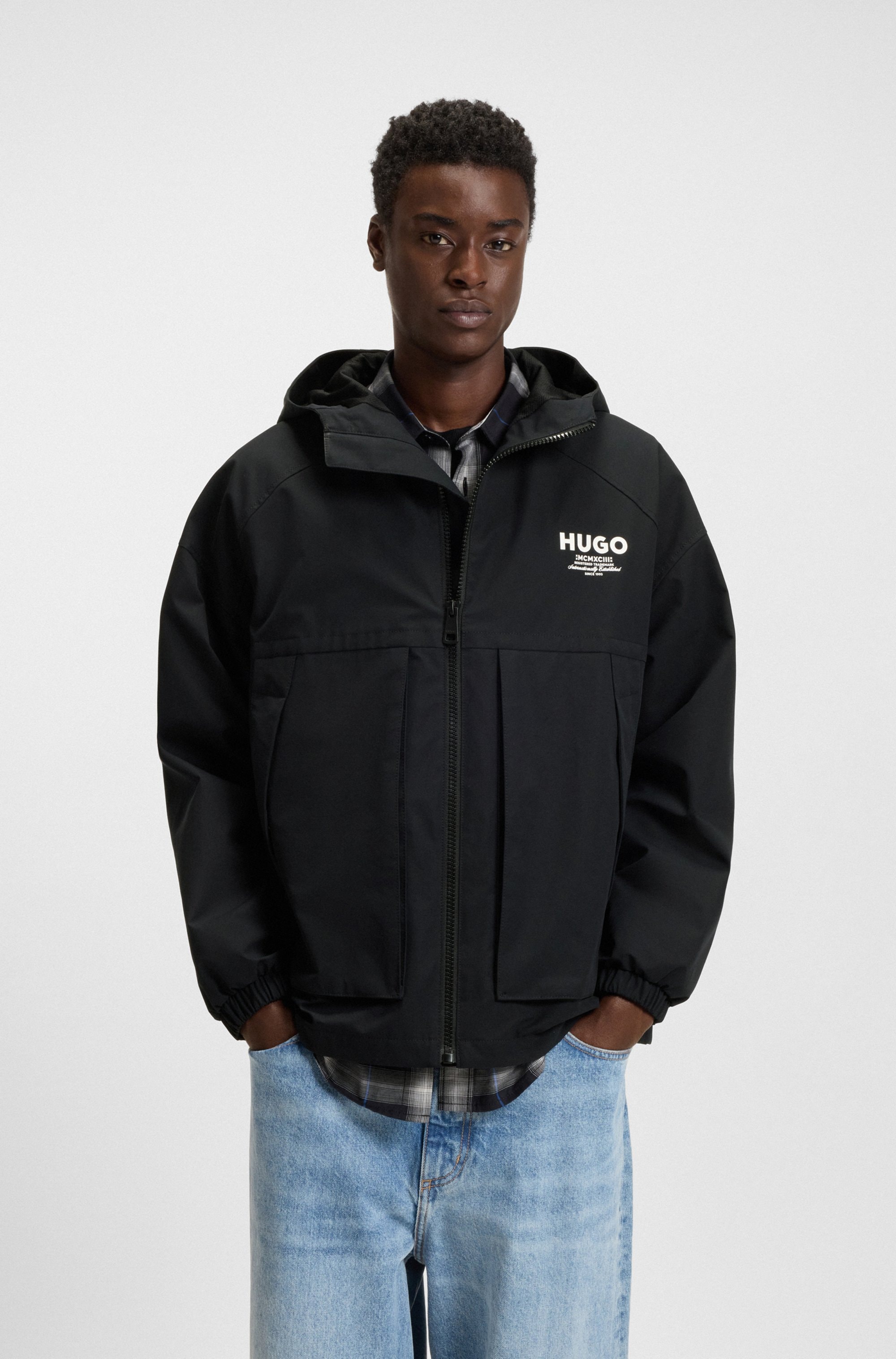 HUGO Blue Outdoorjacke "Bod", mit Kapuze, regular fit, mit Kapuze günstig online kaufen