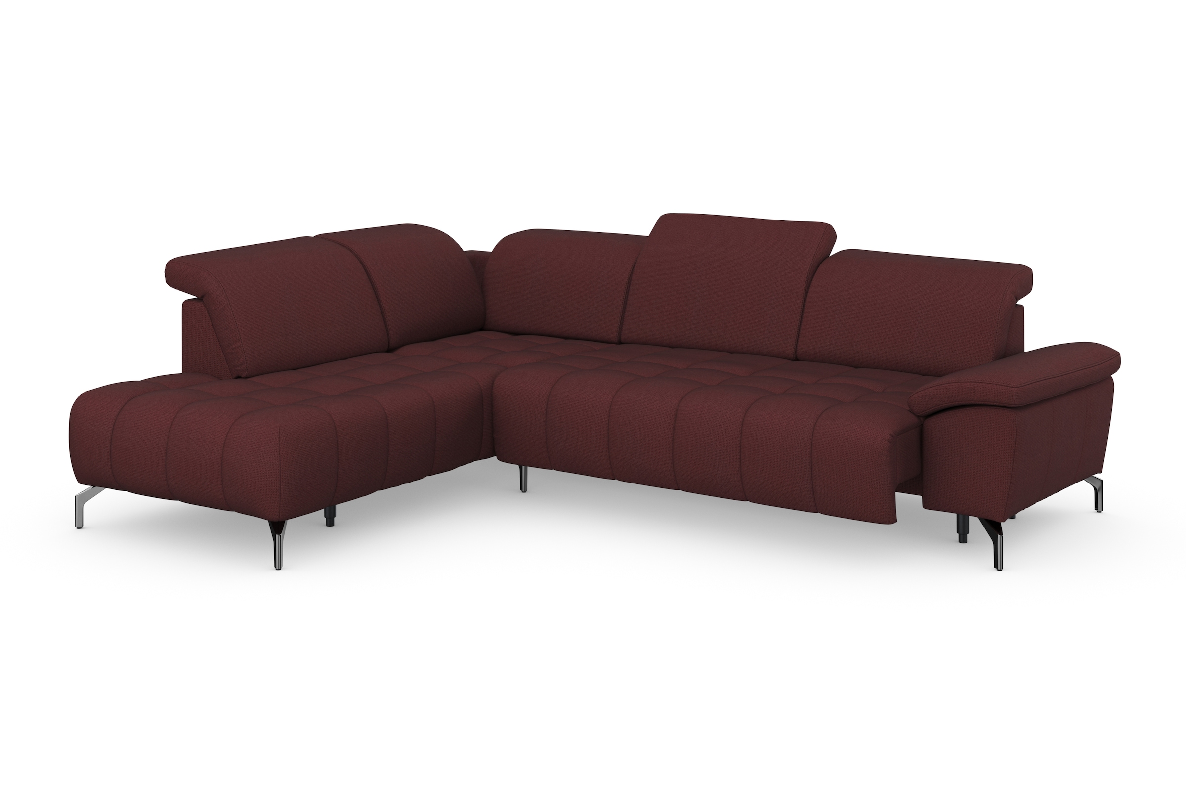 sit&more Ecksofa »Cool L-Form«, wahlweise mit Kopfteilverstellung und Vorziehsitz motorisch
