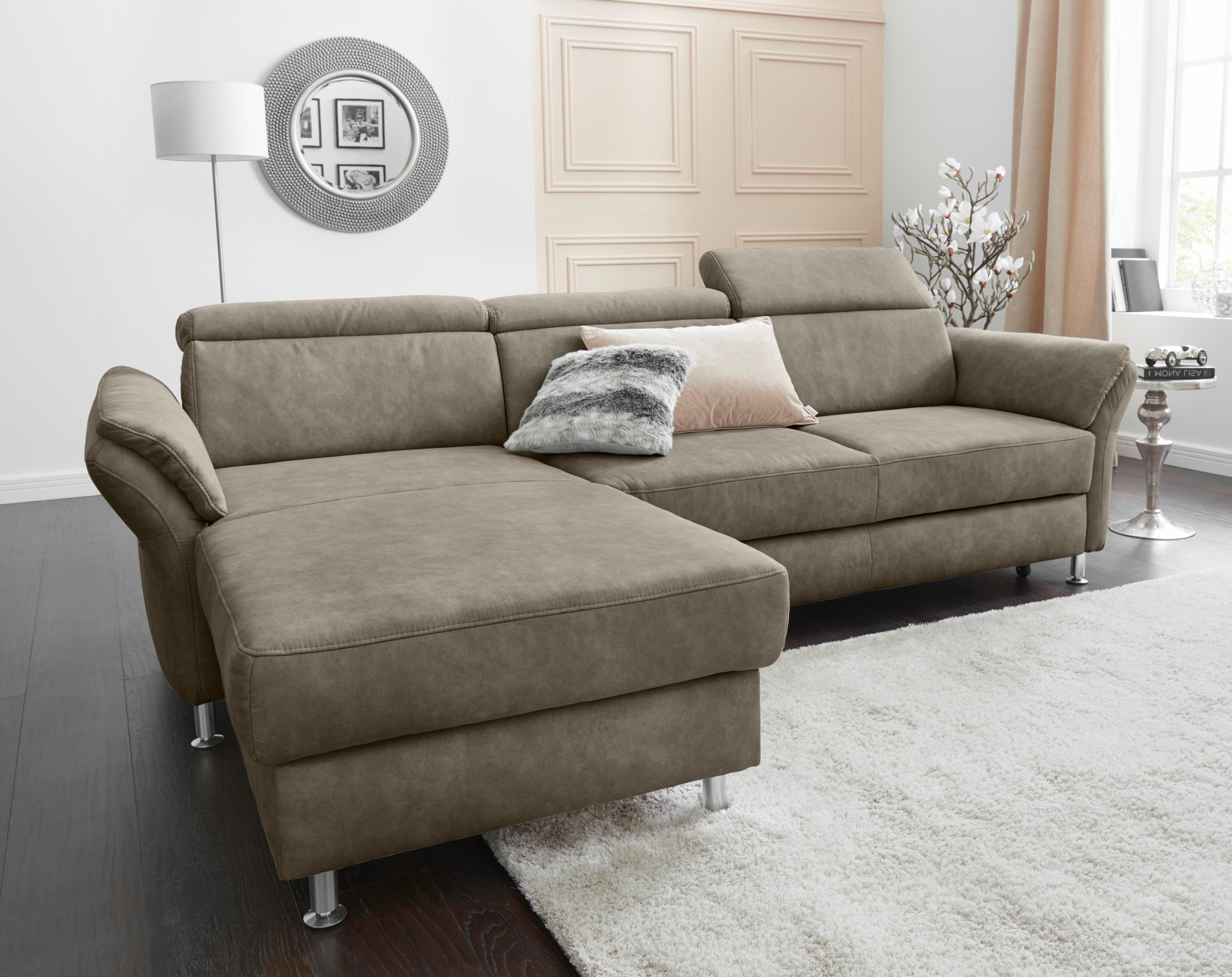 sit&more Ecksofa "Avignon L-Form" Kopfteilverstellung, wahlweise mit Schlaffunktion und Bettkasten