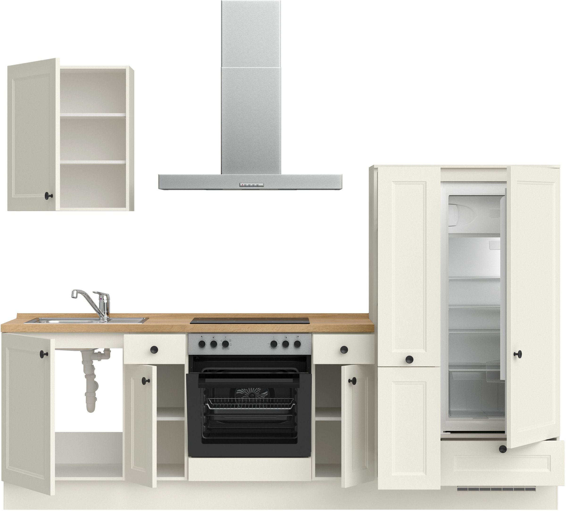 nobilia® Küchenzeile »"Cascada I"«, vormontiert, Ausrichtung wählbar, Breite 270 cm, wahlw. mit E-Geräten