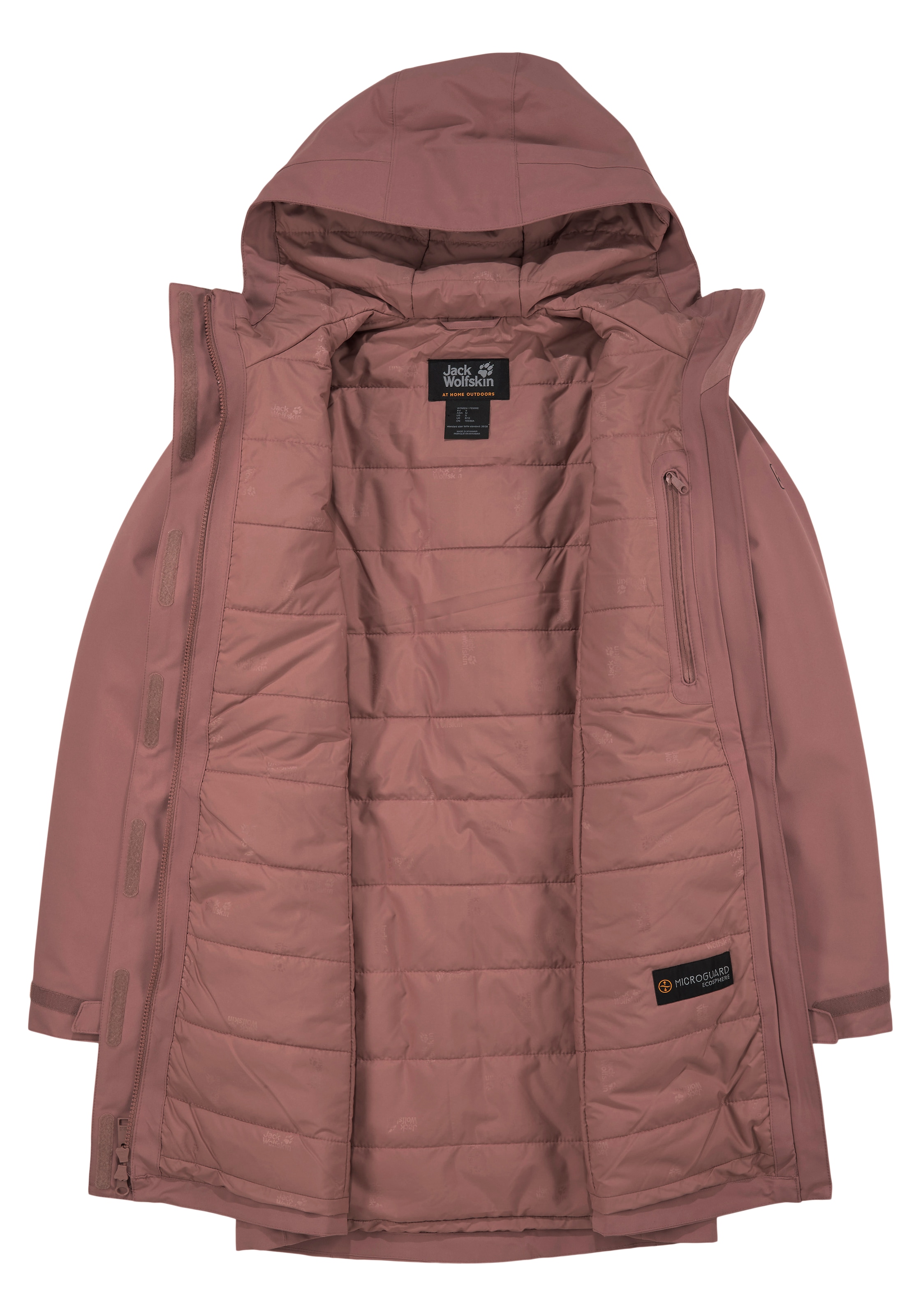 Jack Wolfskin Parka »KIOLA«, mit Kapuze, Winddicht & Wasserabweisend & Atmungsaktiv