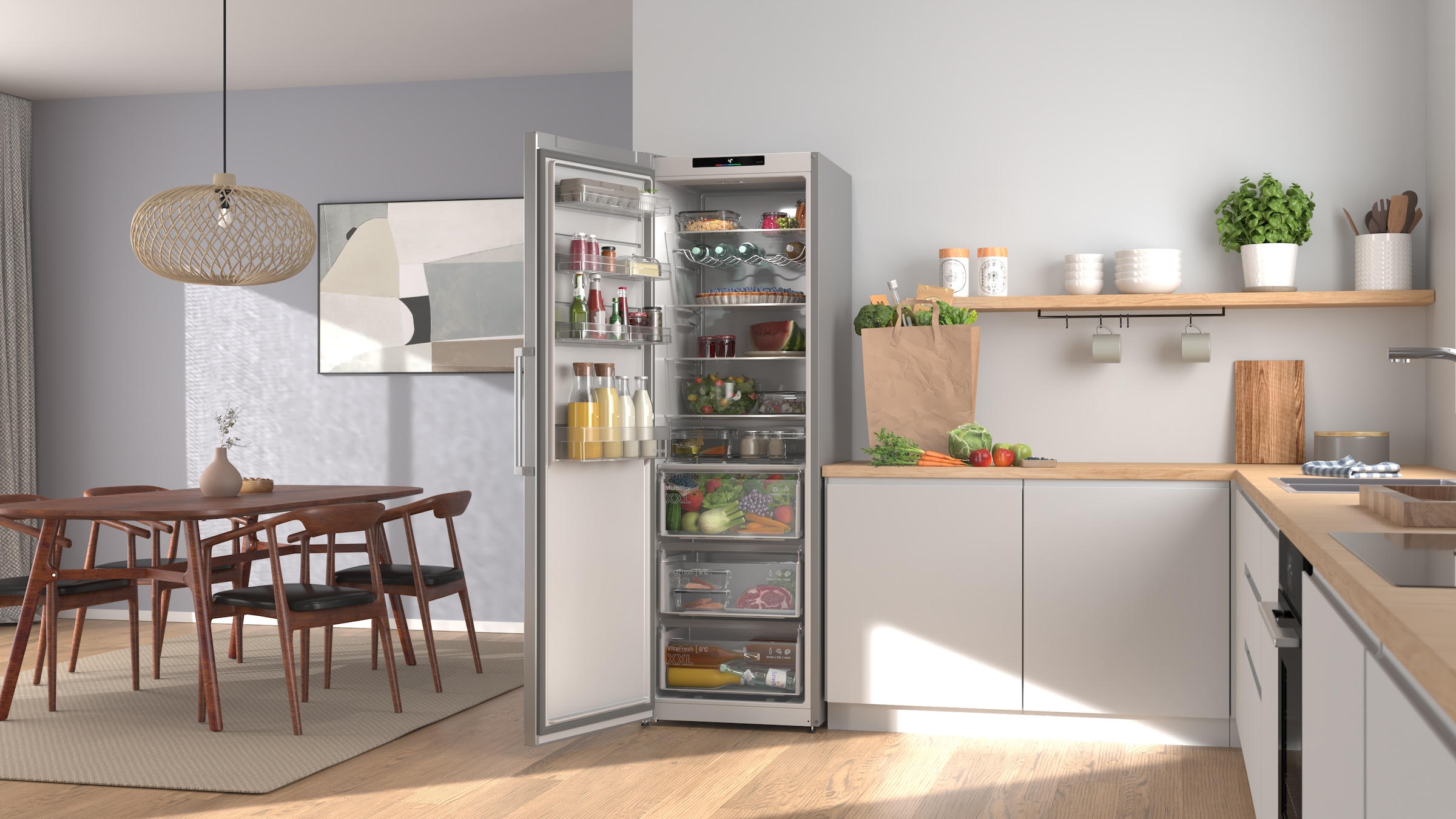 BOSCH Kühlschrank Serie 4 »KSN36VLDG« 186,2 cm hoch 59,5 cm breit