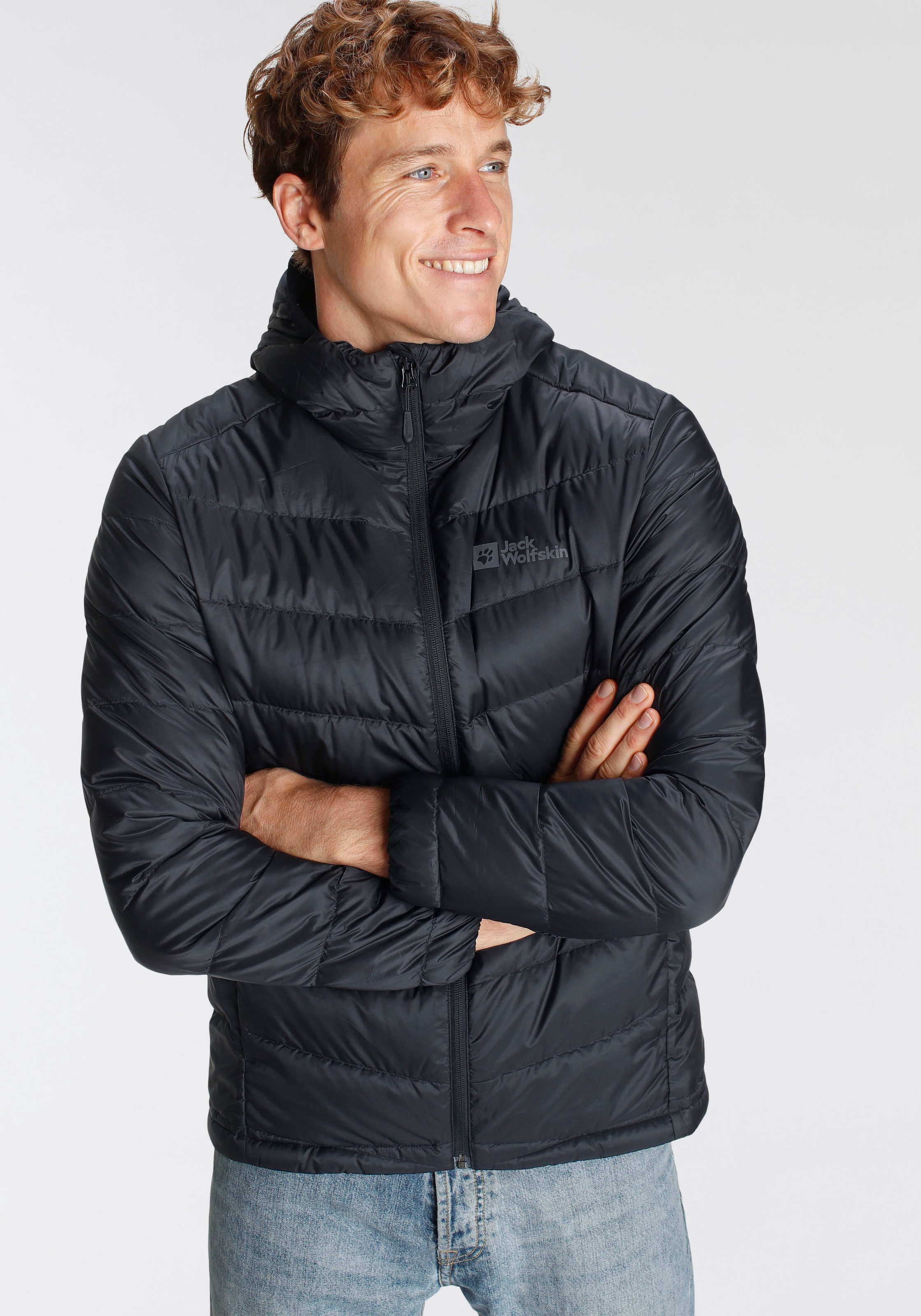 Jack Wolfskin Daunenjacke "HOLLENBERG", mit Kapuze, Wärmend, winddicht, Übe günstig online kaufen