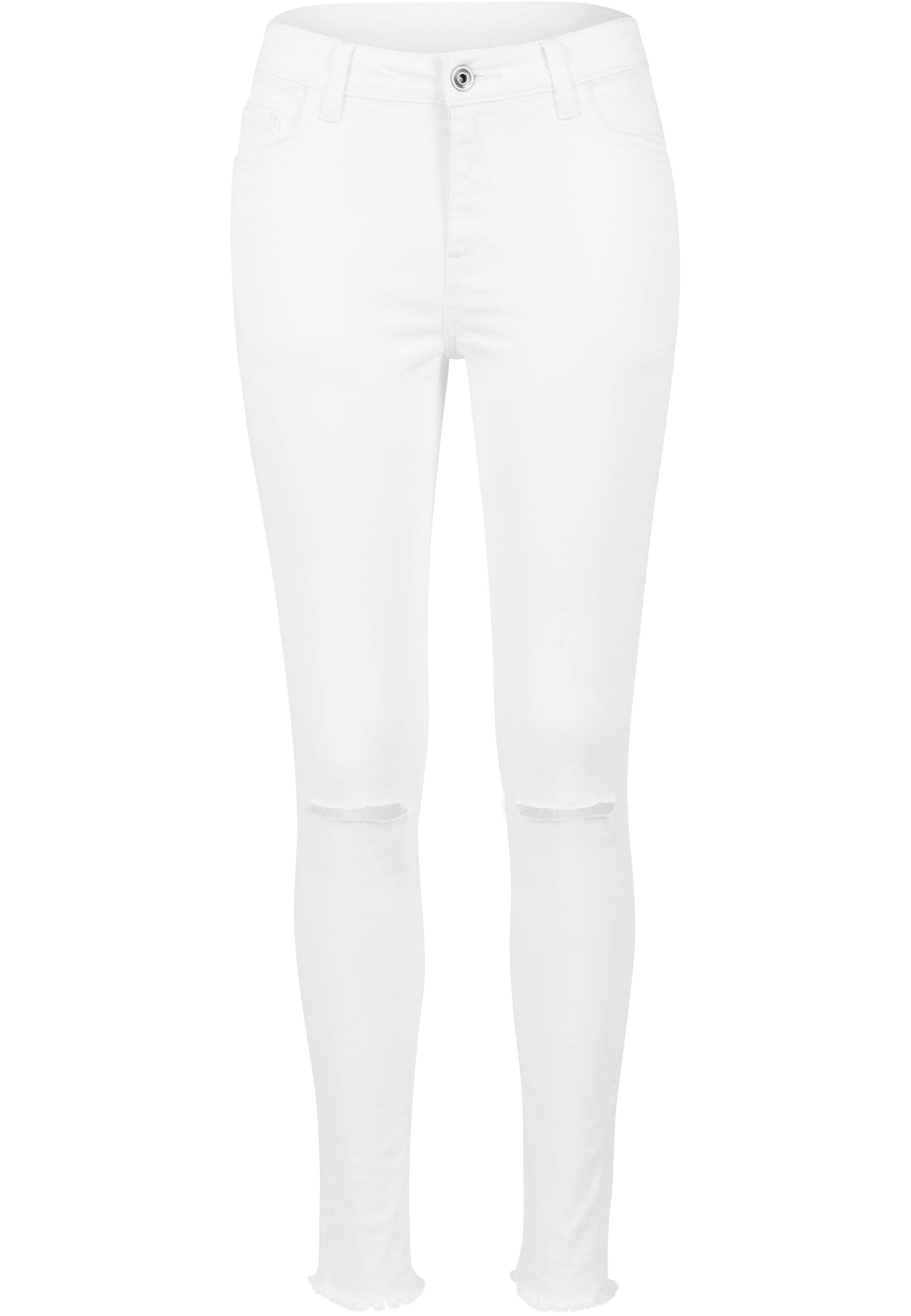 URBAN CLASSICS Stoffhose "Urban Classics Damen Ladies Cut Knee Pants" günstig online kaufen