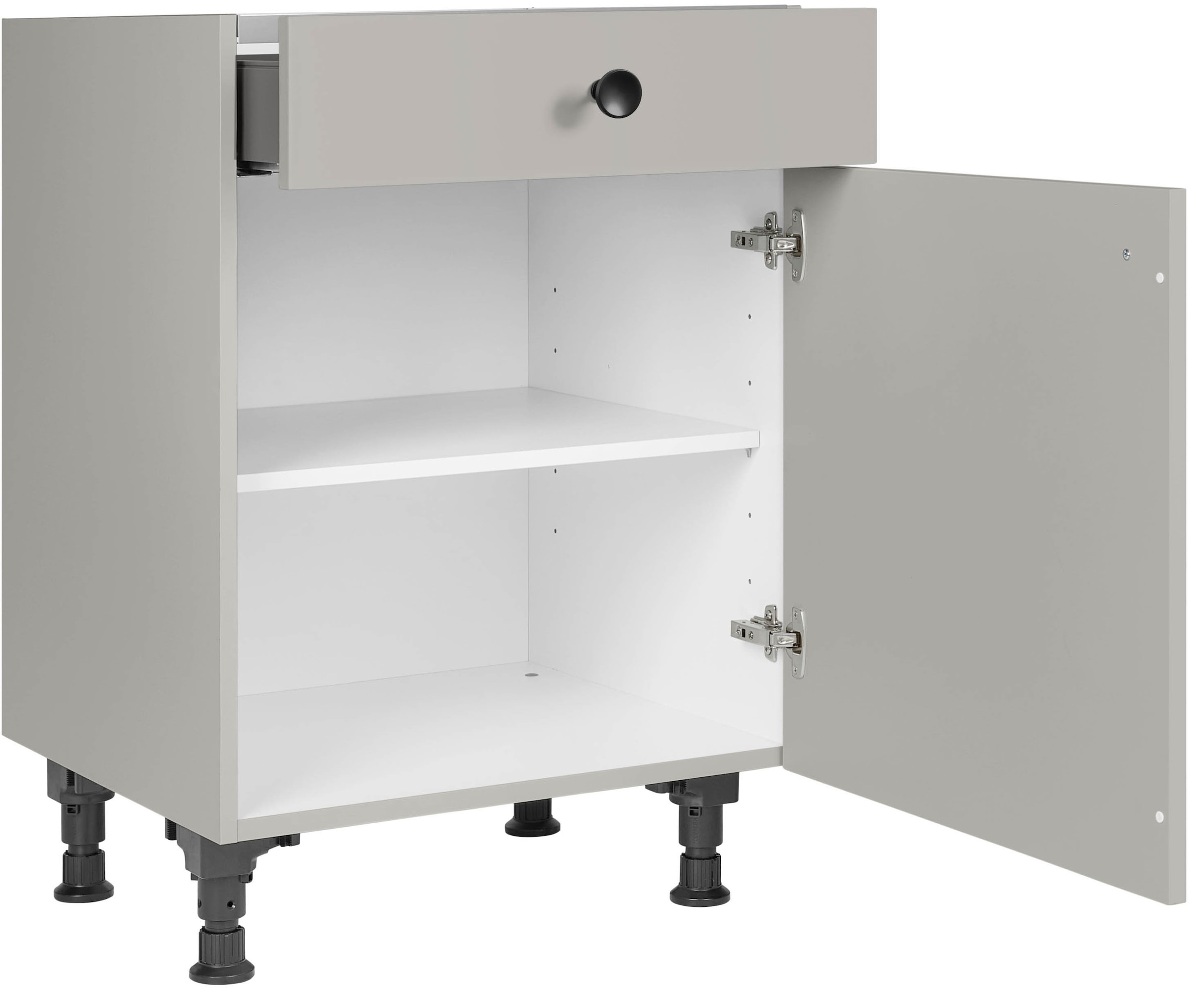 nobilia® Kochfeldumbauschrank »"Cascada", mit Schukasten und Tür, Ausrichtung wählbar«, vormontiert, Breite 60 cm
