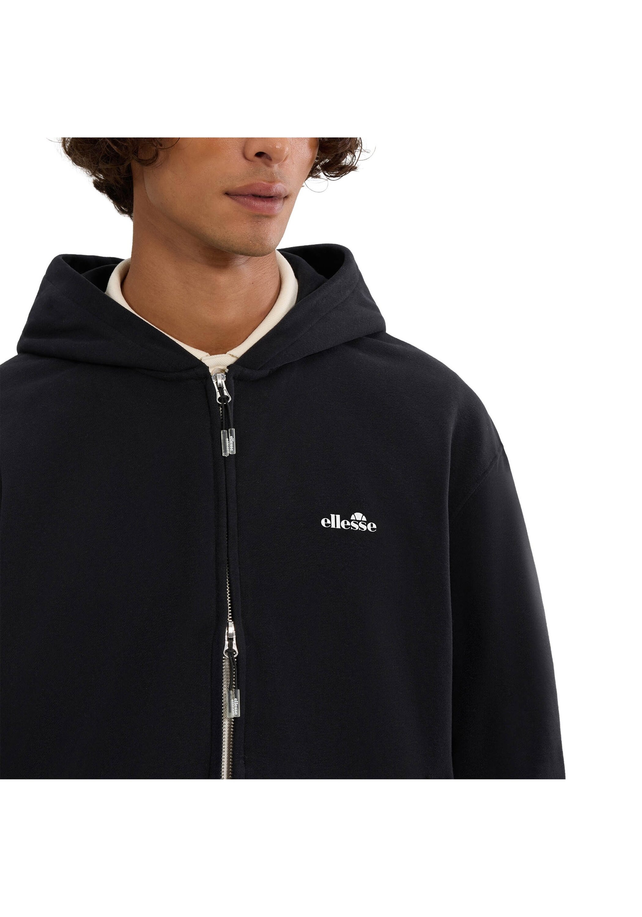 Sweatshirt ELLESSE "Sweatjacke TAURASI CLASSIC FZ HOODY", Herren, Gr. L, schwarz, Obermaterial: 85% Polyester PES. 15% Baumwolle CO., Sweatshirts Sweatshirt 3
