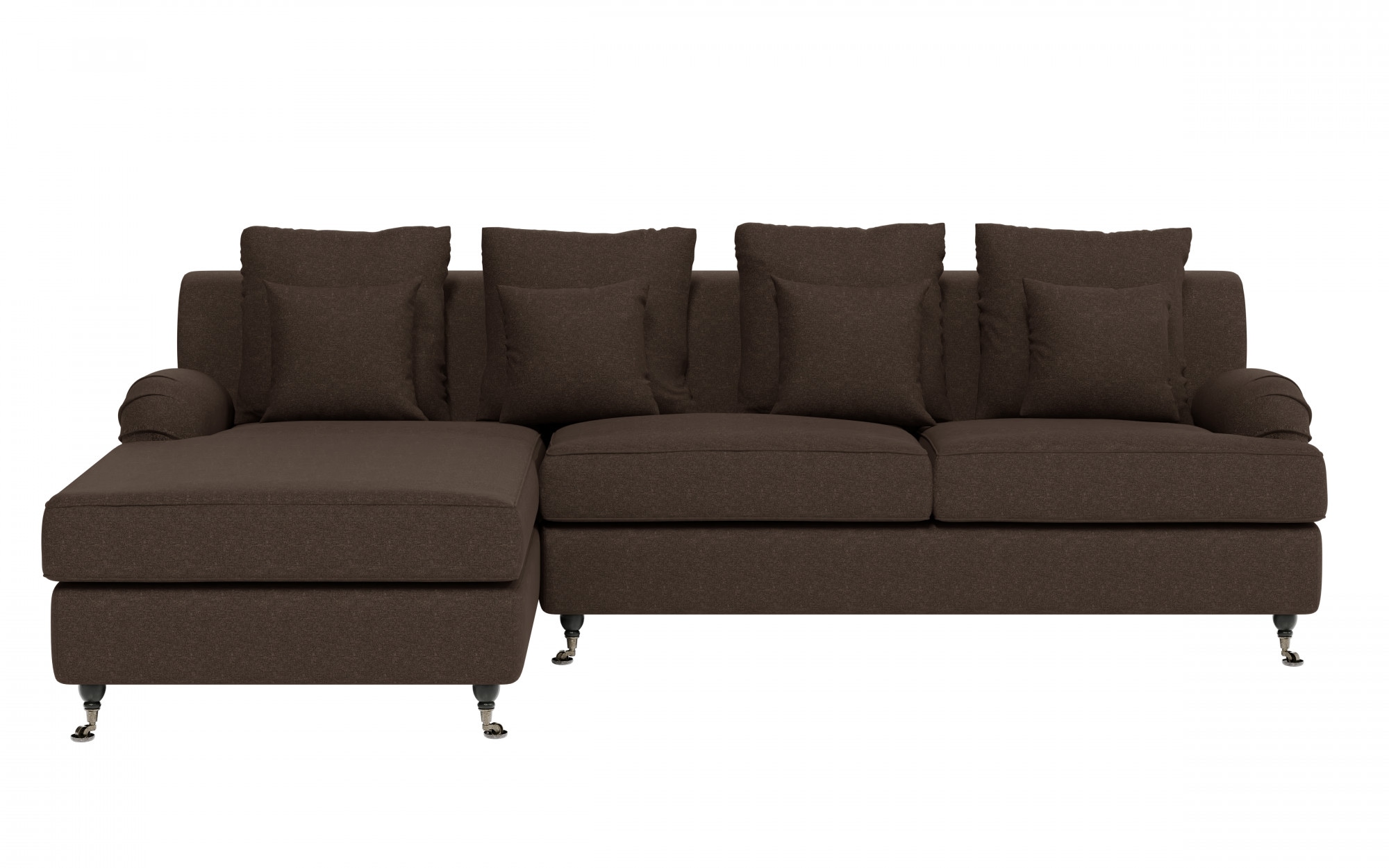 Home affaire Ecksofa "NORIN L-Form", zwei Fußarten: vorne - Rollen, hinten günstig online kaufen