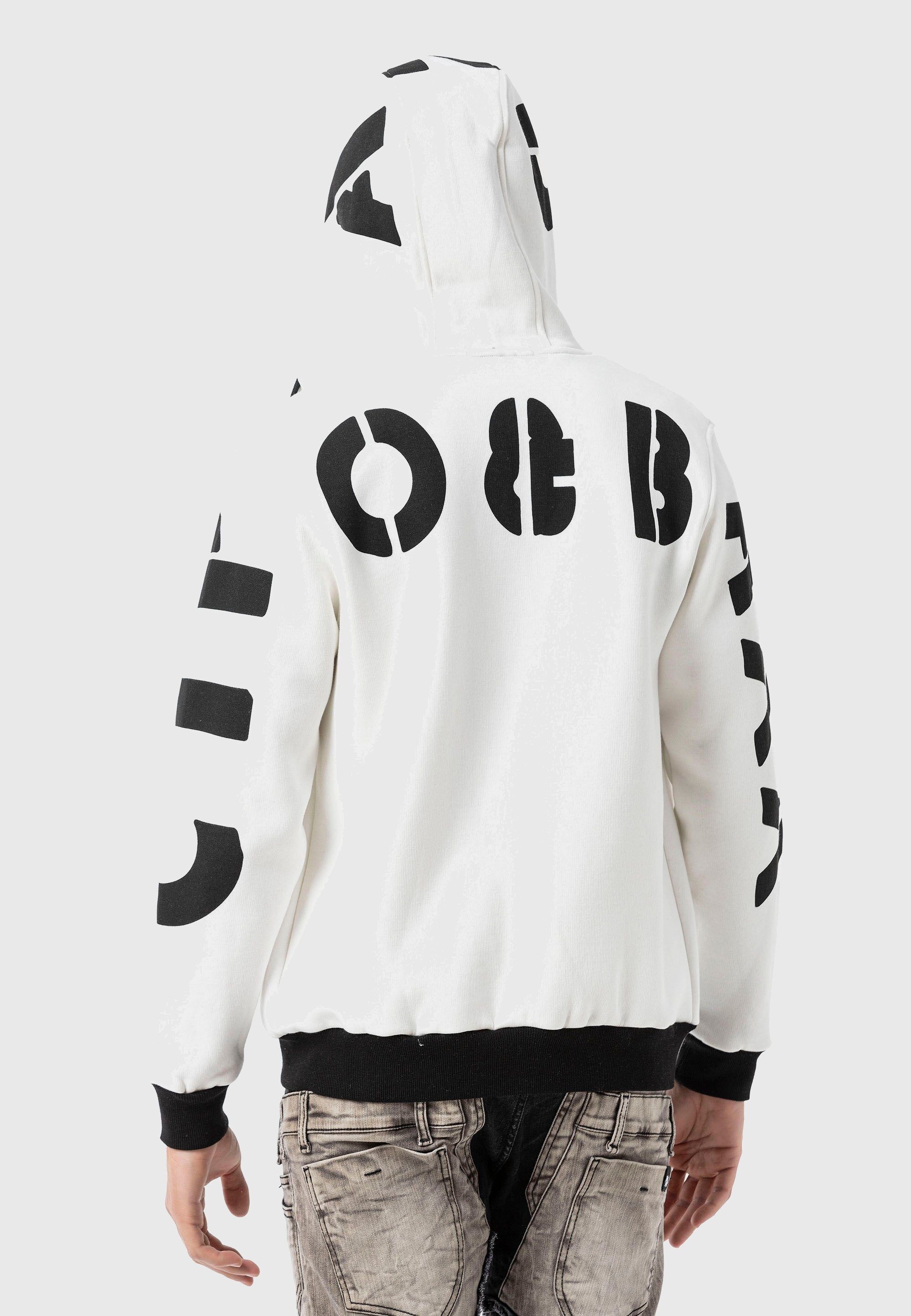 Cipo & Baxx Strickjacke »Cipo & Baxx Sweatjacken« mit Ärmel- und Rückenprint