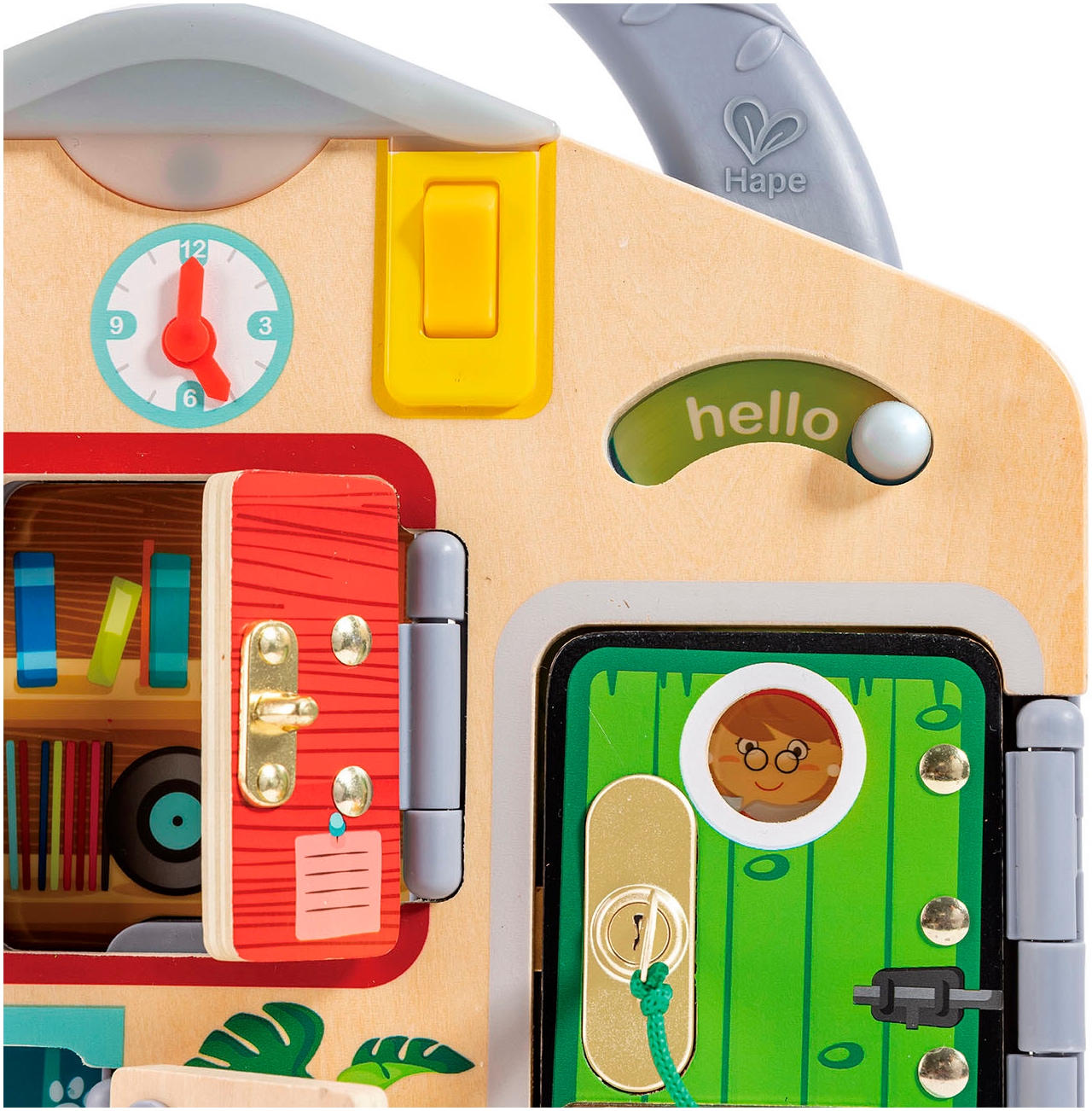 Hape Motorikbrett »Spiele-Tafel Schloss & Schlüssel«, mit Lichtfunktion