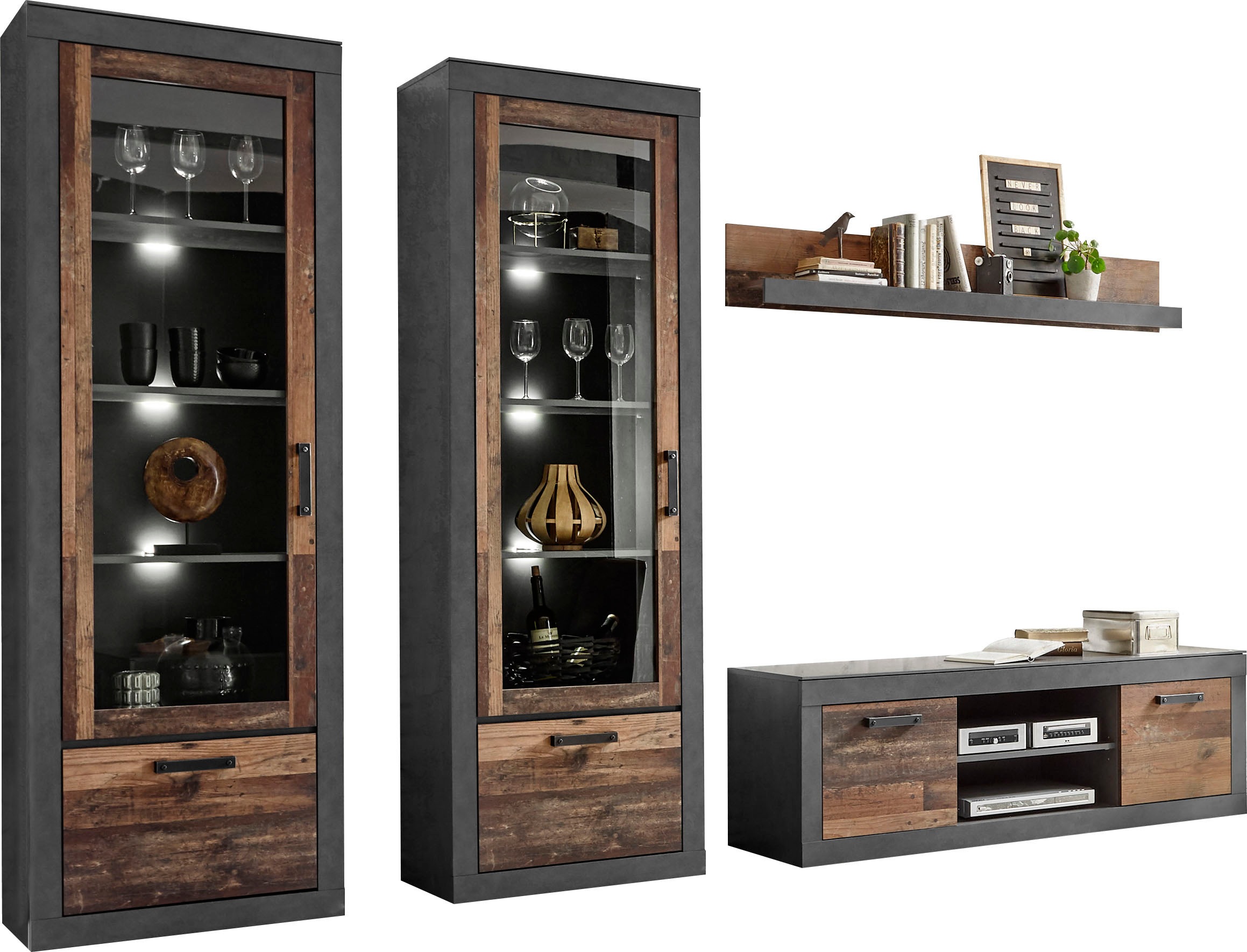 Thumbnail - Home affaire Wohnwand "BROOKLYN" 4 Stk. tlg.