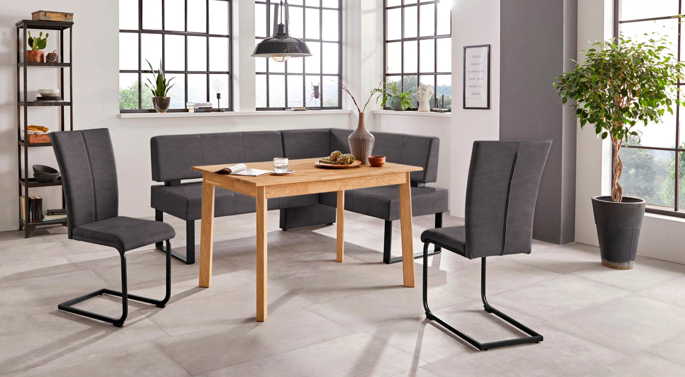 Home affaire Freischwinger »Oliver«, (Set), 2 St., Microfaser, Stuhl belastbar bis 120 Kg