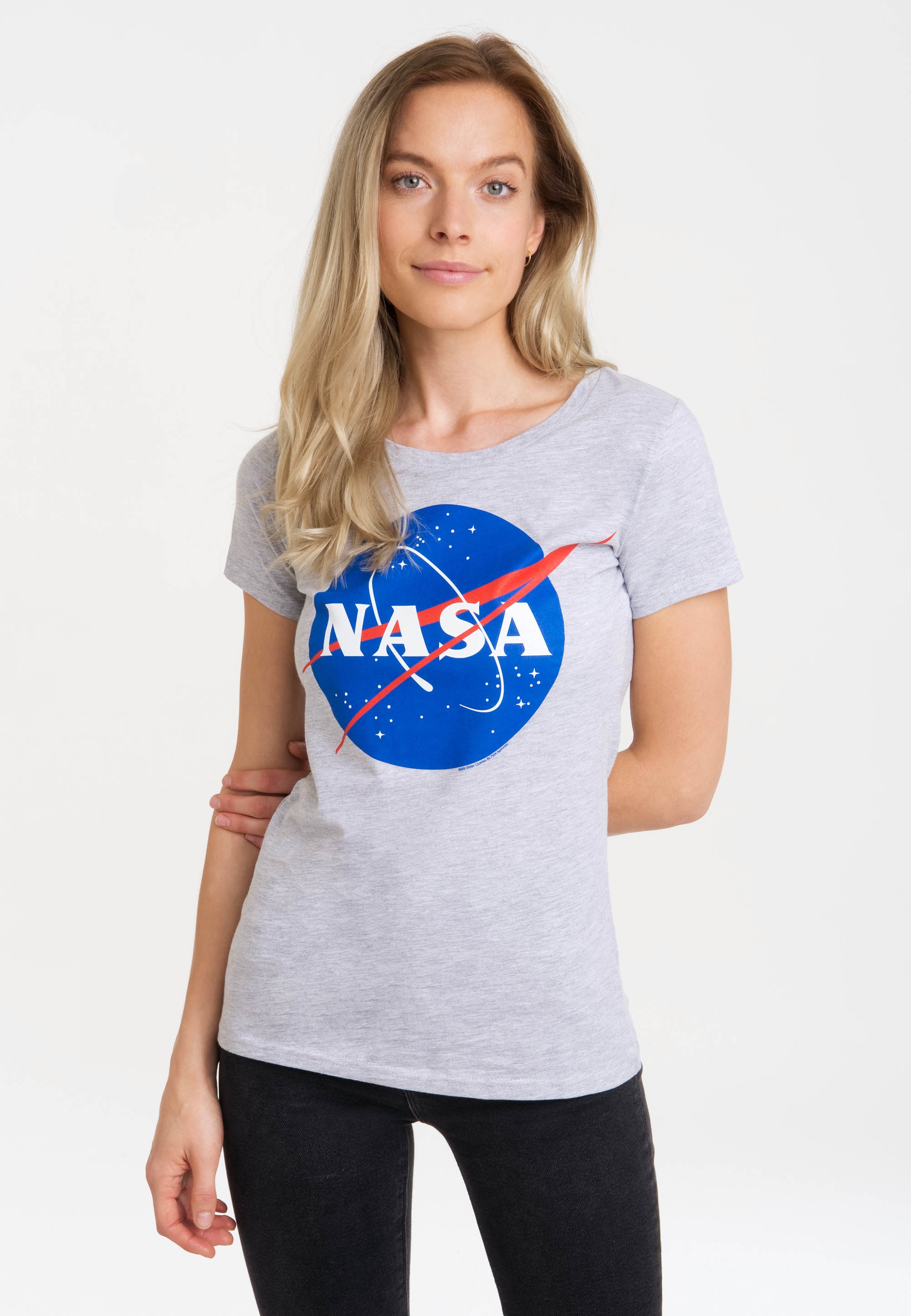LOGOSHIRT T-Shirt »NASA«, mit lizenziertem Print