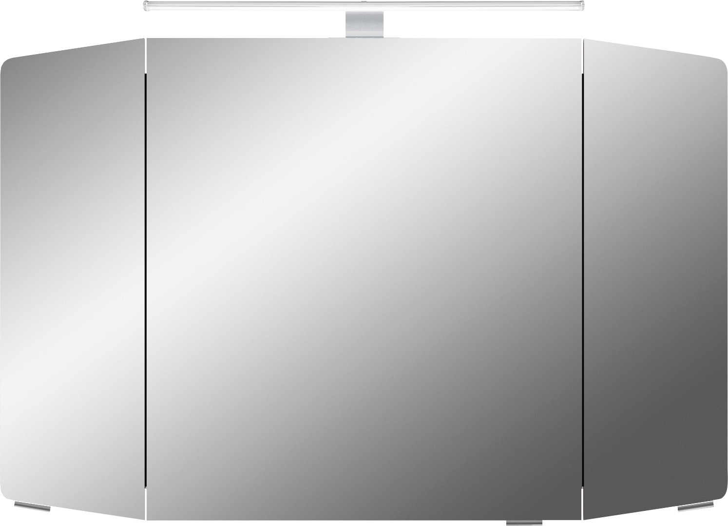 Saphir Badmöbel-Set »Cassca Sprint 3-teilig Mineralmarmor-Waschtisch mit LED-Spiegelschrank«, (4 St.), Midischrank, inkl. Türdämpfer, 4 Türen, 4 Schubladen