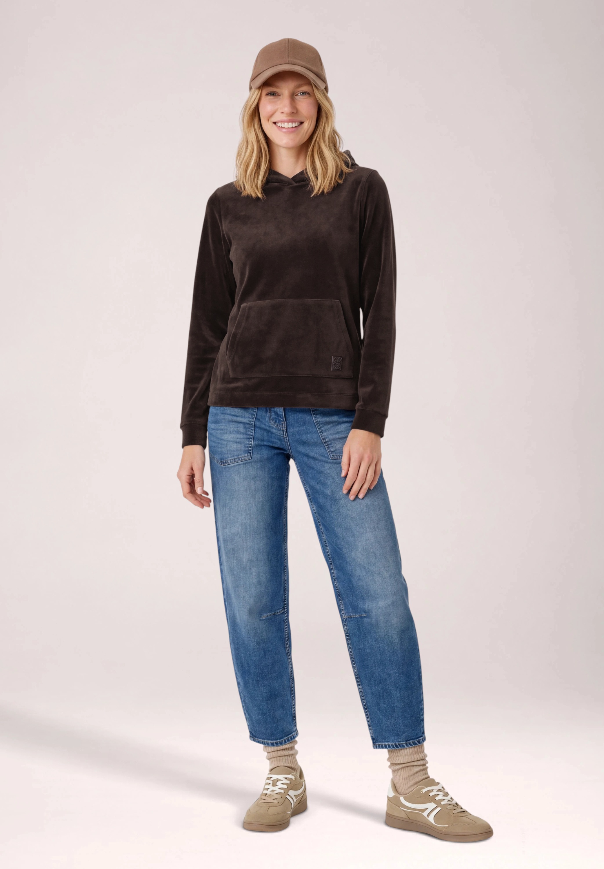 Cecil Kapuzenshirt in Unifarbe