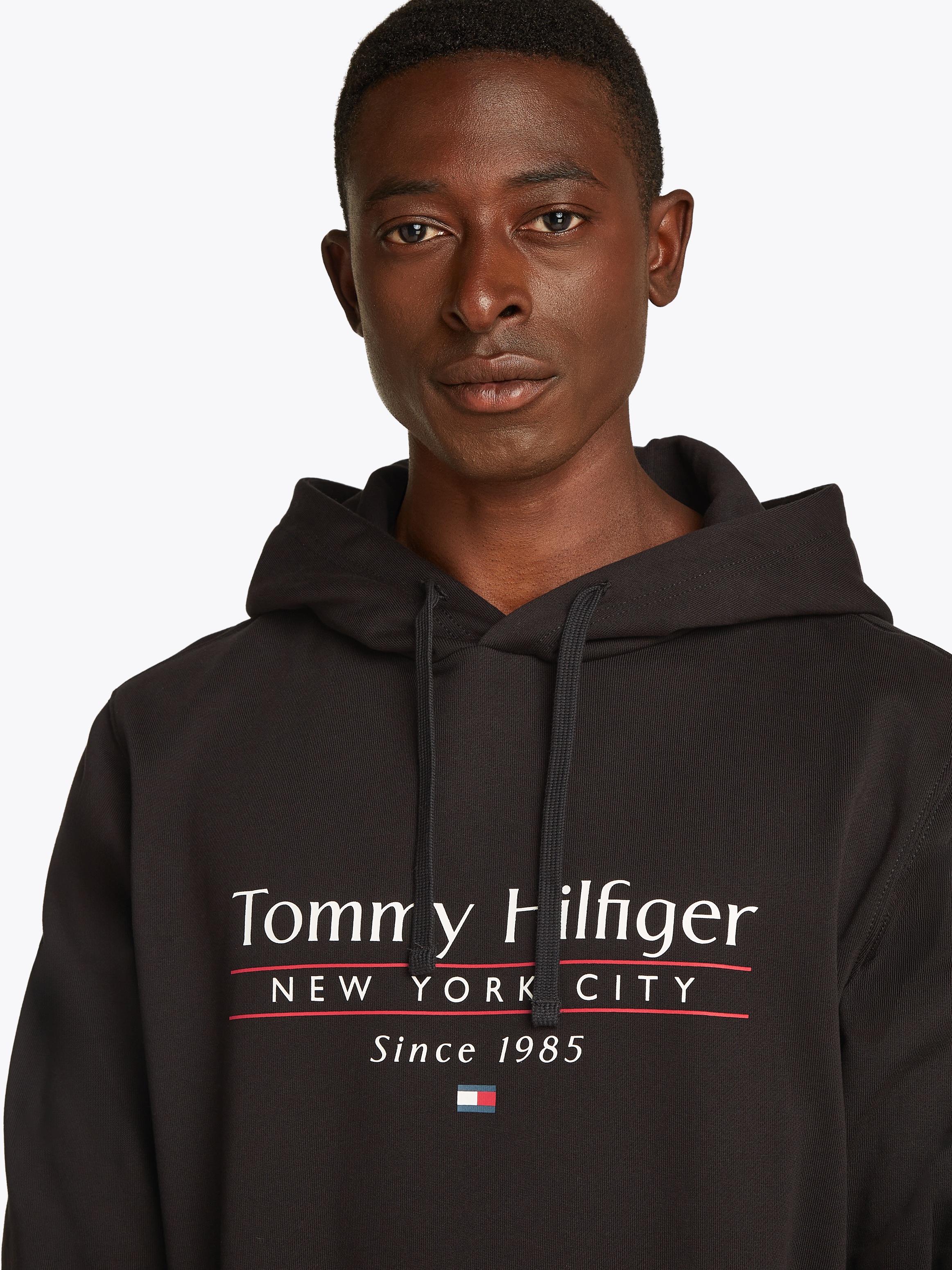 Tommy Hilfiger Hoodie "HILFIGER CENTER STACK HOODY", mit großem mehrfarbige günstig online kaufen