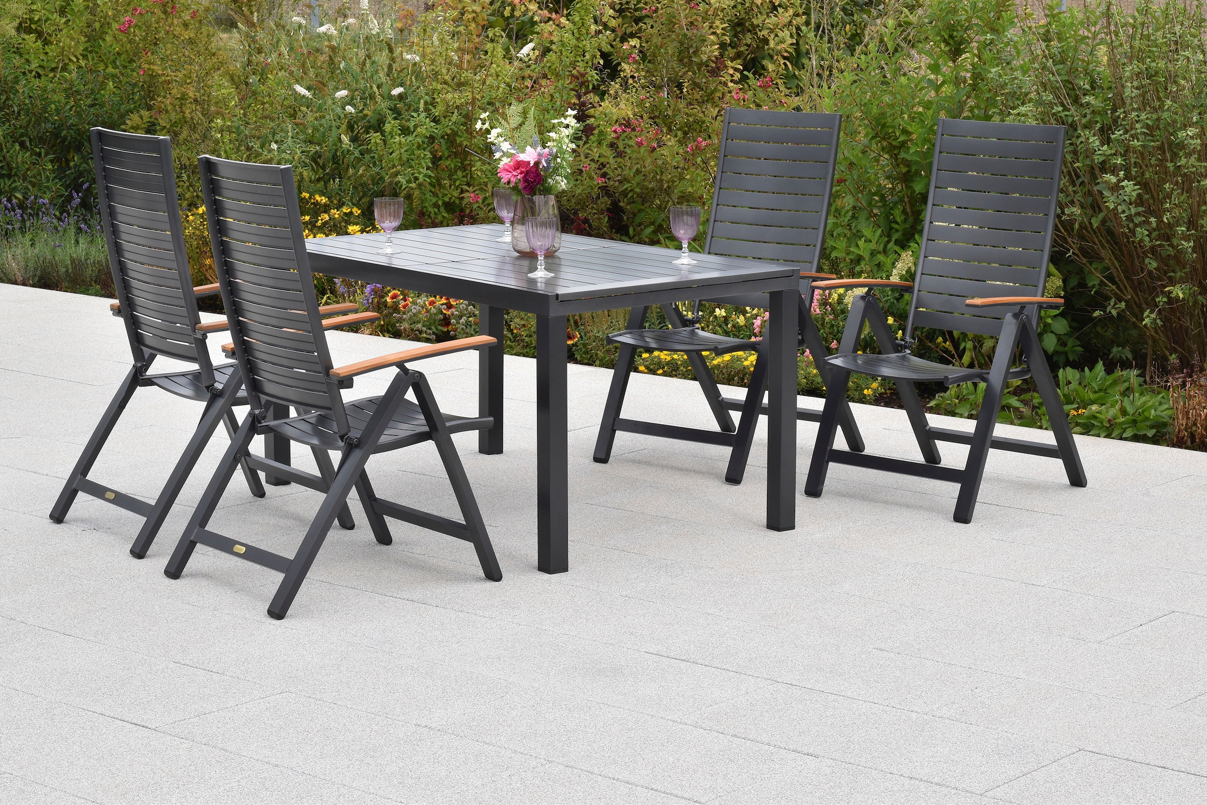 MERXX Garten-Essgruppe ""Astros"", (Set, 5 tlg., Tischplatte aus Aluminium, günstig online kaufen