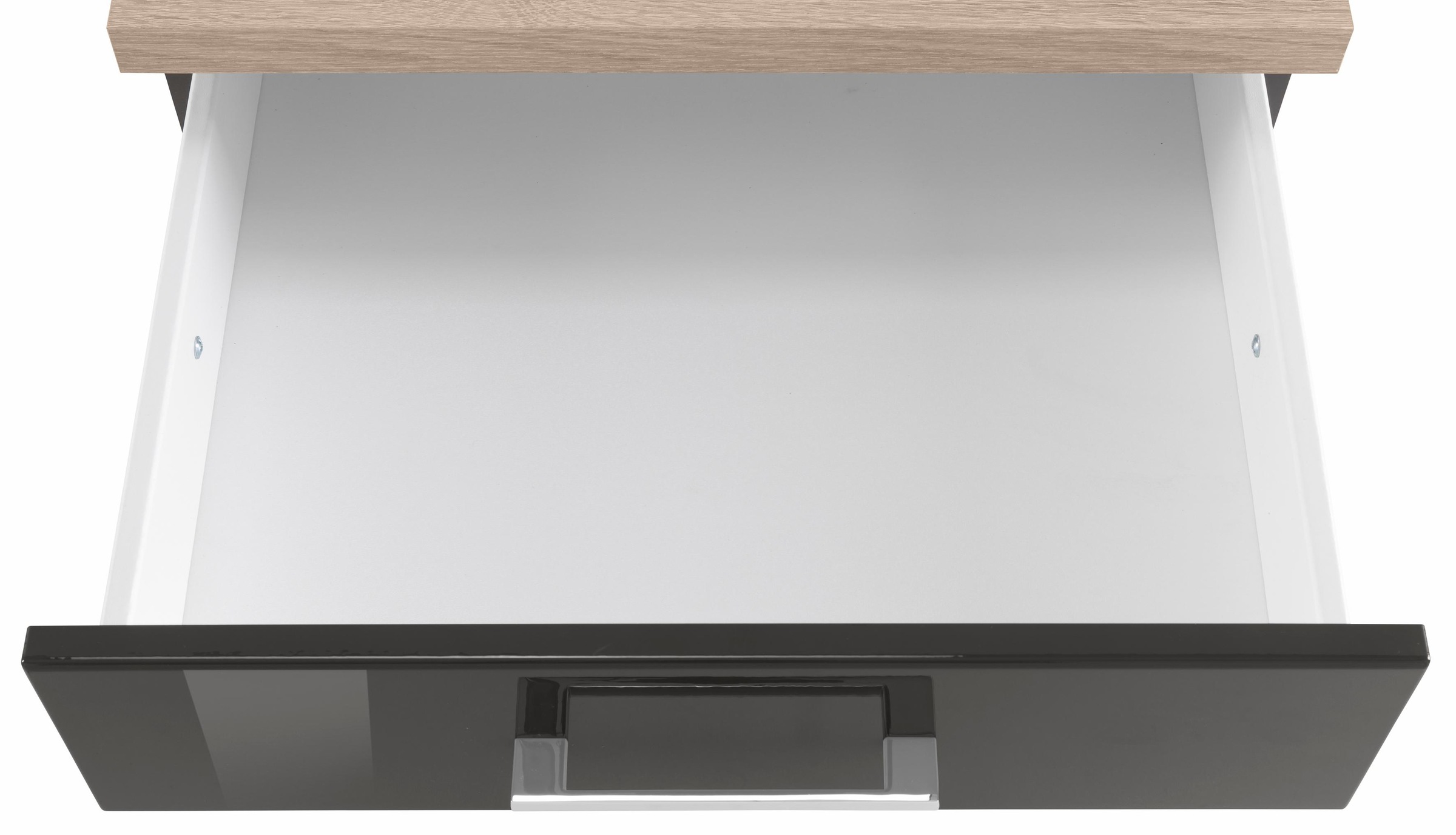 HELD MÖBEL Küchenzeile »Utah«, mit E-Geräten, Breite 220 cm mit farblich  abgesetztem Hängeschrank bestellen | BAUR