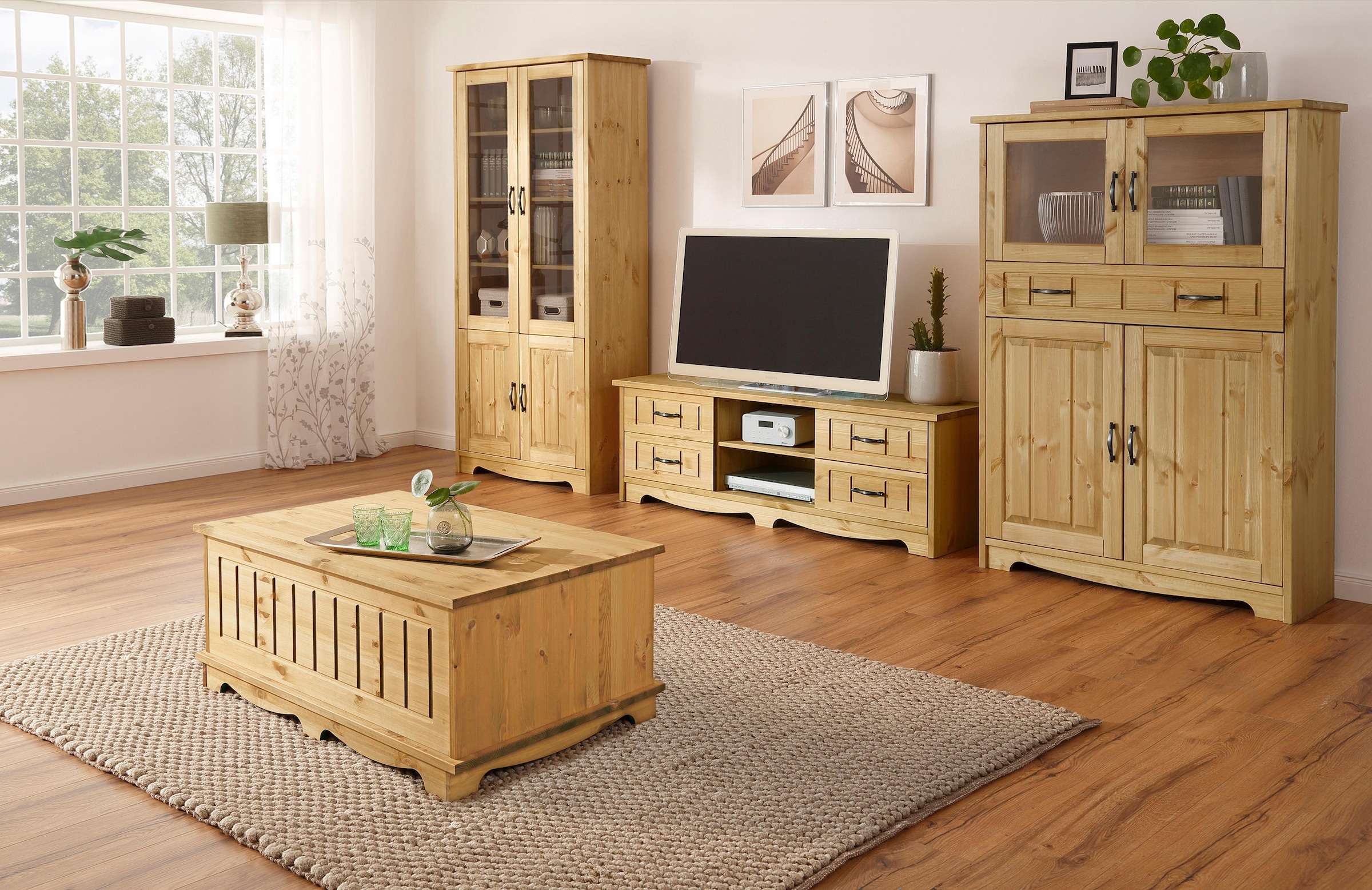 Home affaire Highboard »Trinidad«, Vitrine, Breite 102 cm