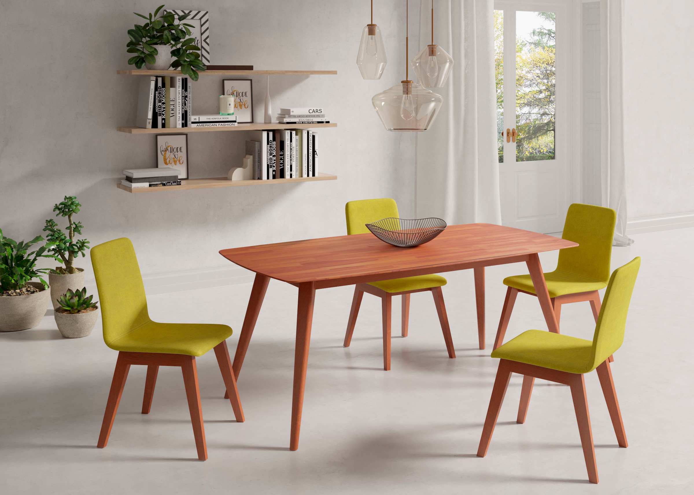 Esstisch HOME AFFAIRE, braun (kirsch, kirsch, kirsch), B:180cm H:75cm T:90cm, Tische, Rechteckiger Esstisch Esstisch Holz-Esstische, Breite 140 cm und 180 cm
