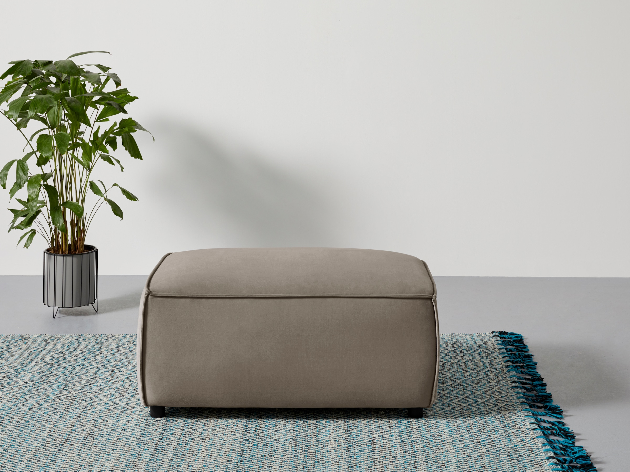 Home affaire Polsterhocker "Marva, B: 100 cm" passend zur Polsterserie "Marva", Federkern